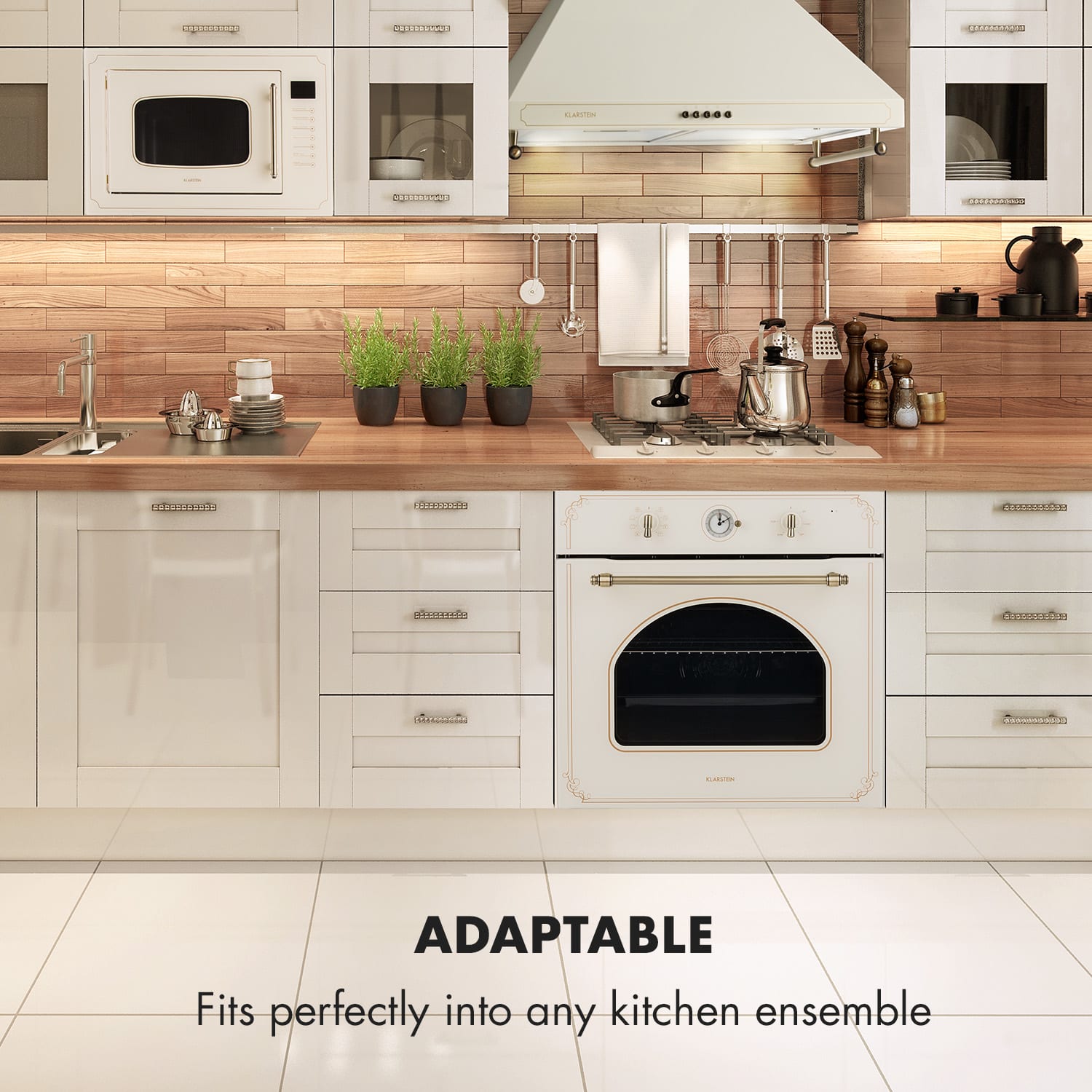 Victoria 25 inbouw magnetron 25 l, 900W, grill: 1000W ivoor Ivoor