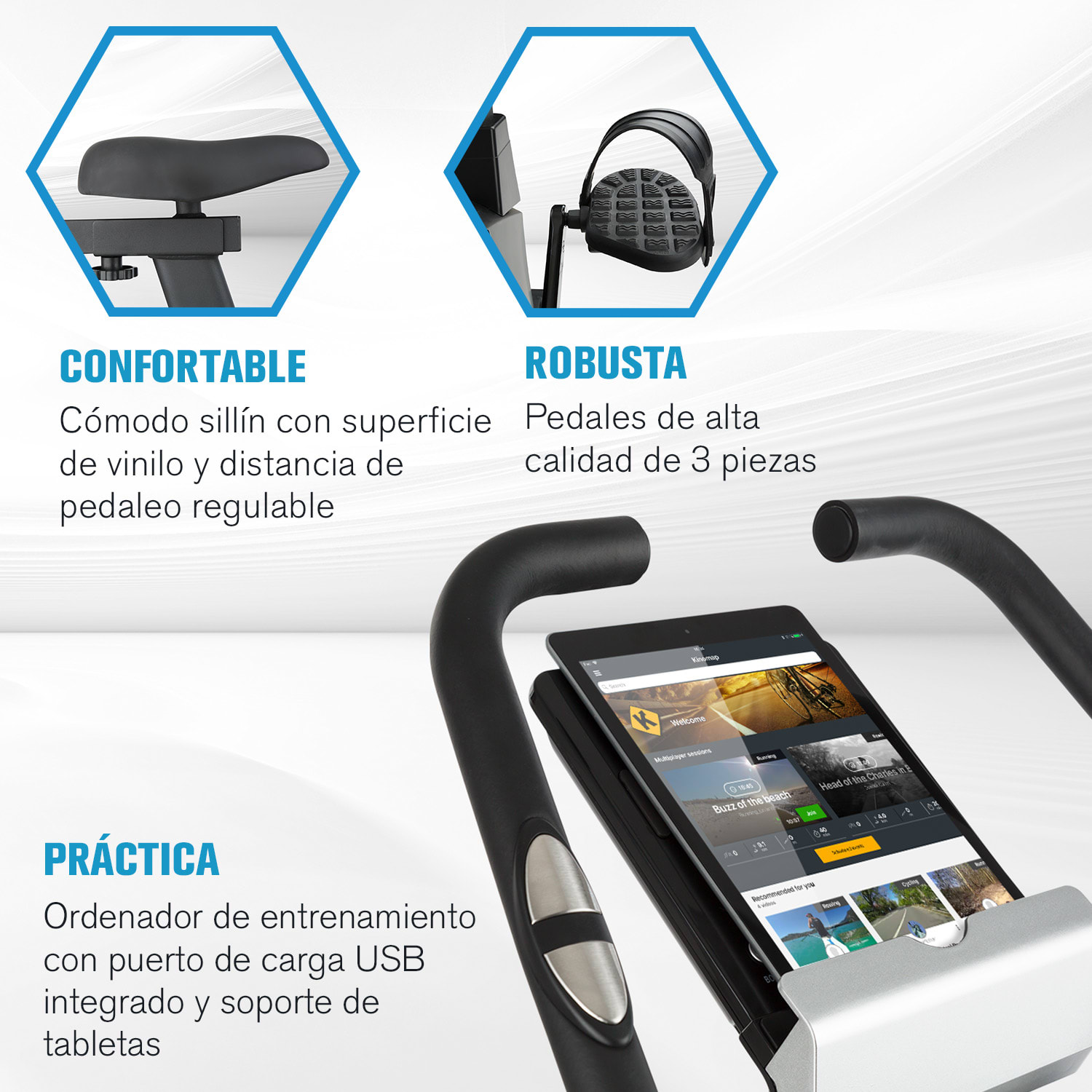 Evo Track Cardiobike Bluetooth App Rueda de inercia 15 kg Evo Track - 15 kg
