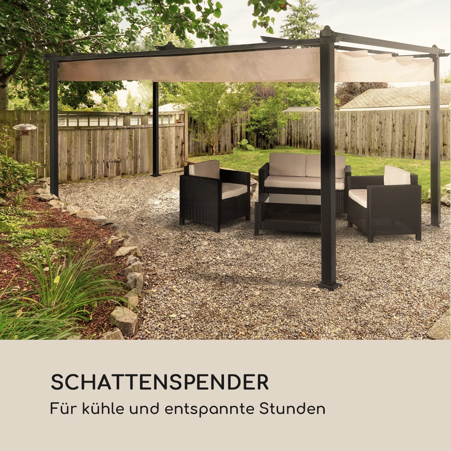Pantheon Roof Ersatzdach 3 x 4 m Beige 300 x 400 cm | Sand