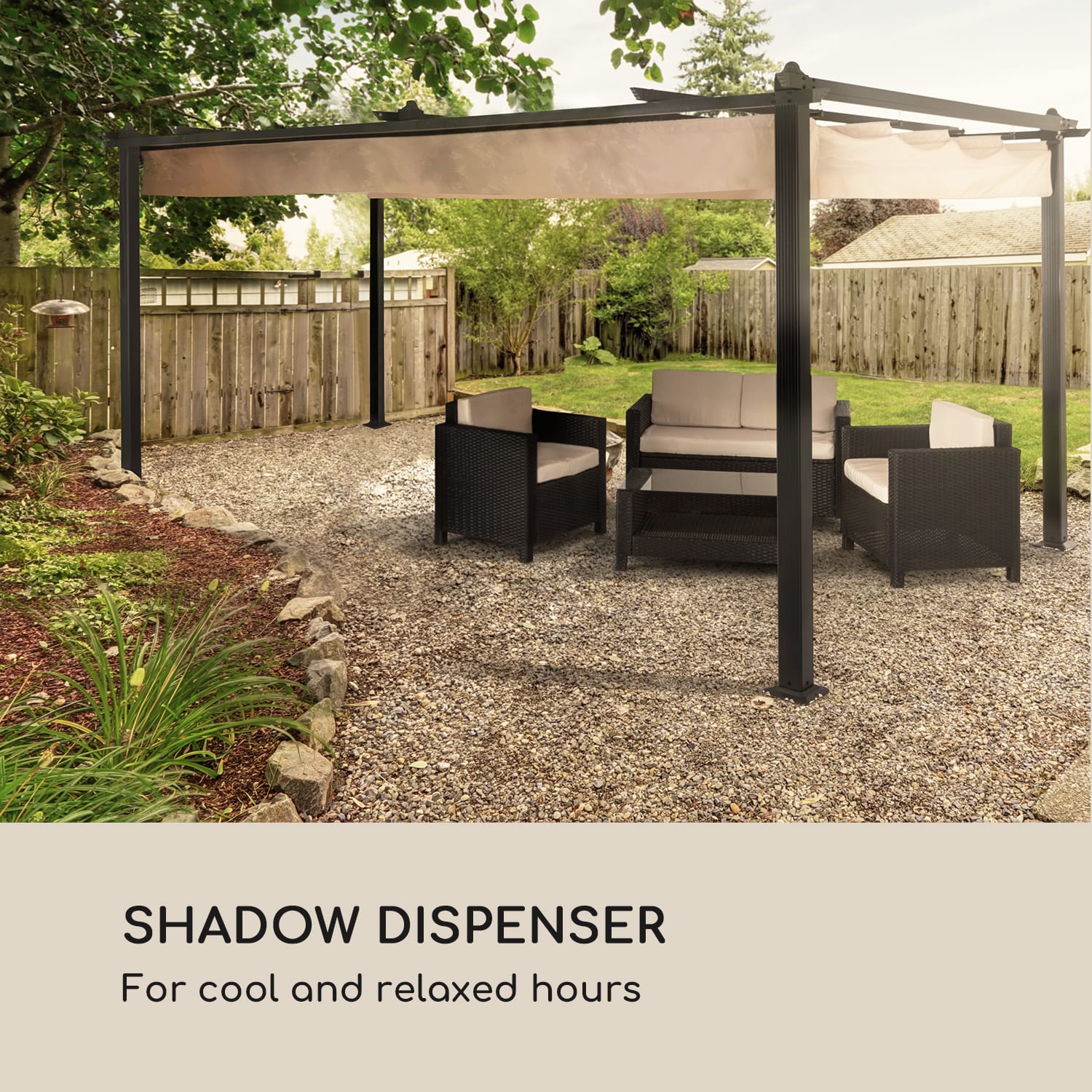 Pantheon Roof, zapasowy dach, 3 x 4 m, poliester 180 g/m² 300 x 400 cm | Piasek