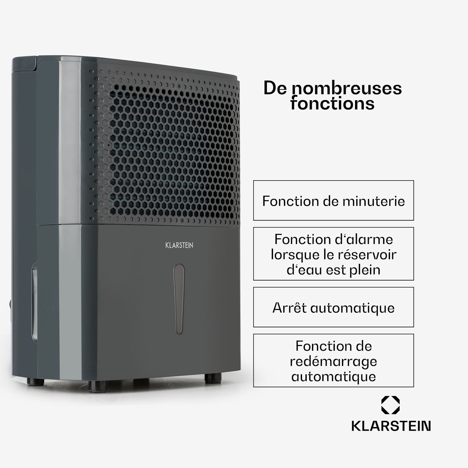 DryFy 10 Luchtontvochtiger 240W 10l/d 100m³/h 15-20m² 