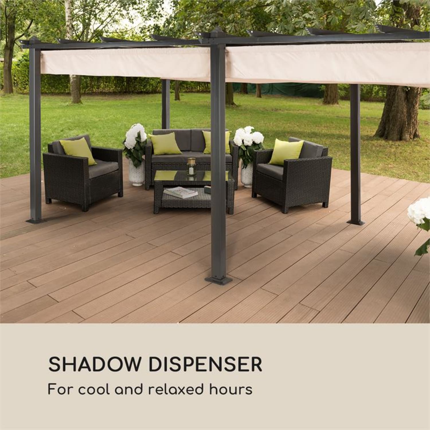 Pantheon Roof, zapasowy dach, 3 x 6 m, poliester 180 g/m² 300 x 600 cm | Piasek