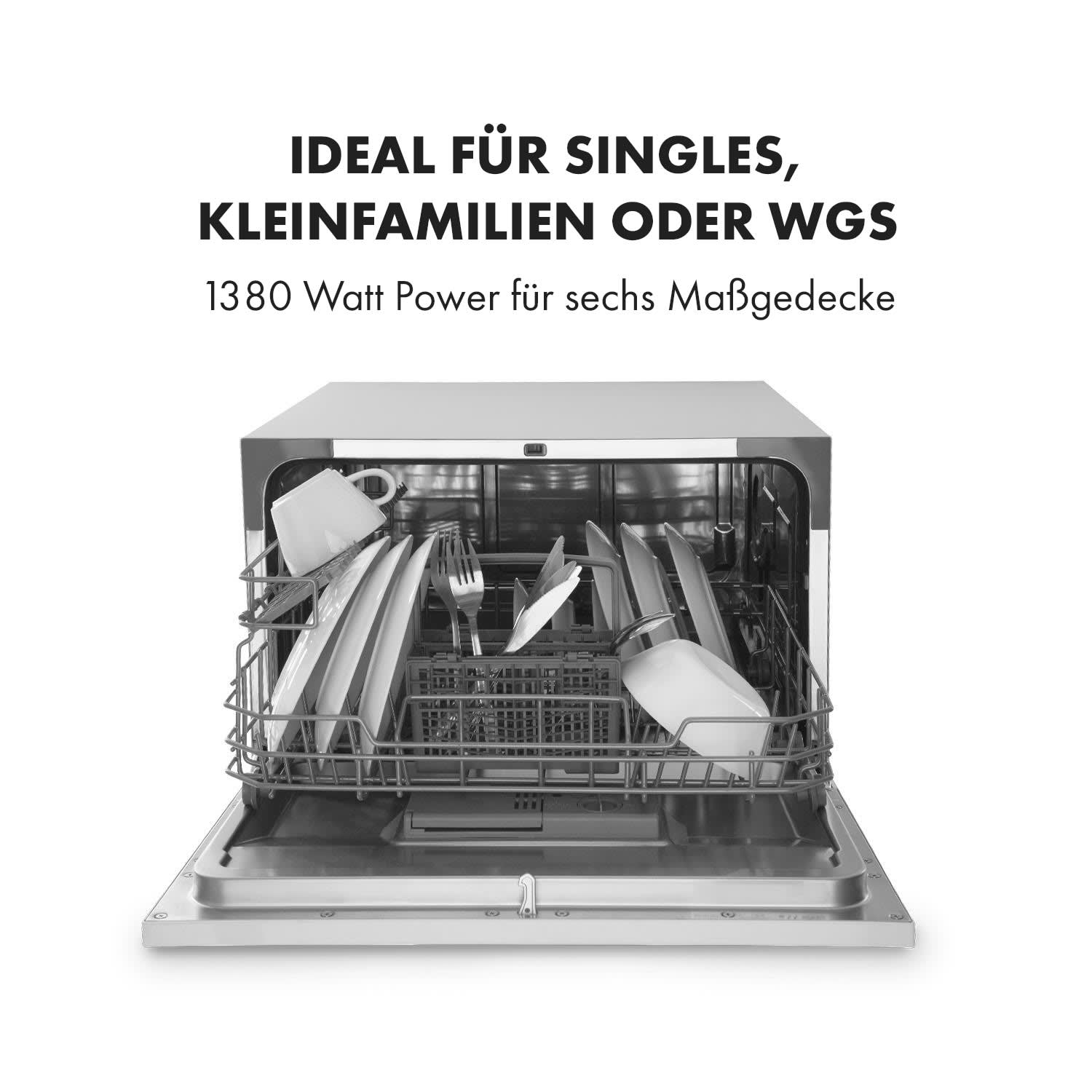 Amazonia 6 Luminance Geschirrspüler Glasfront freistehend 1380W 