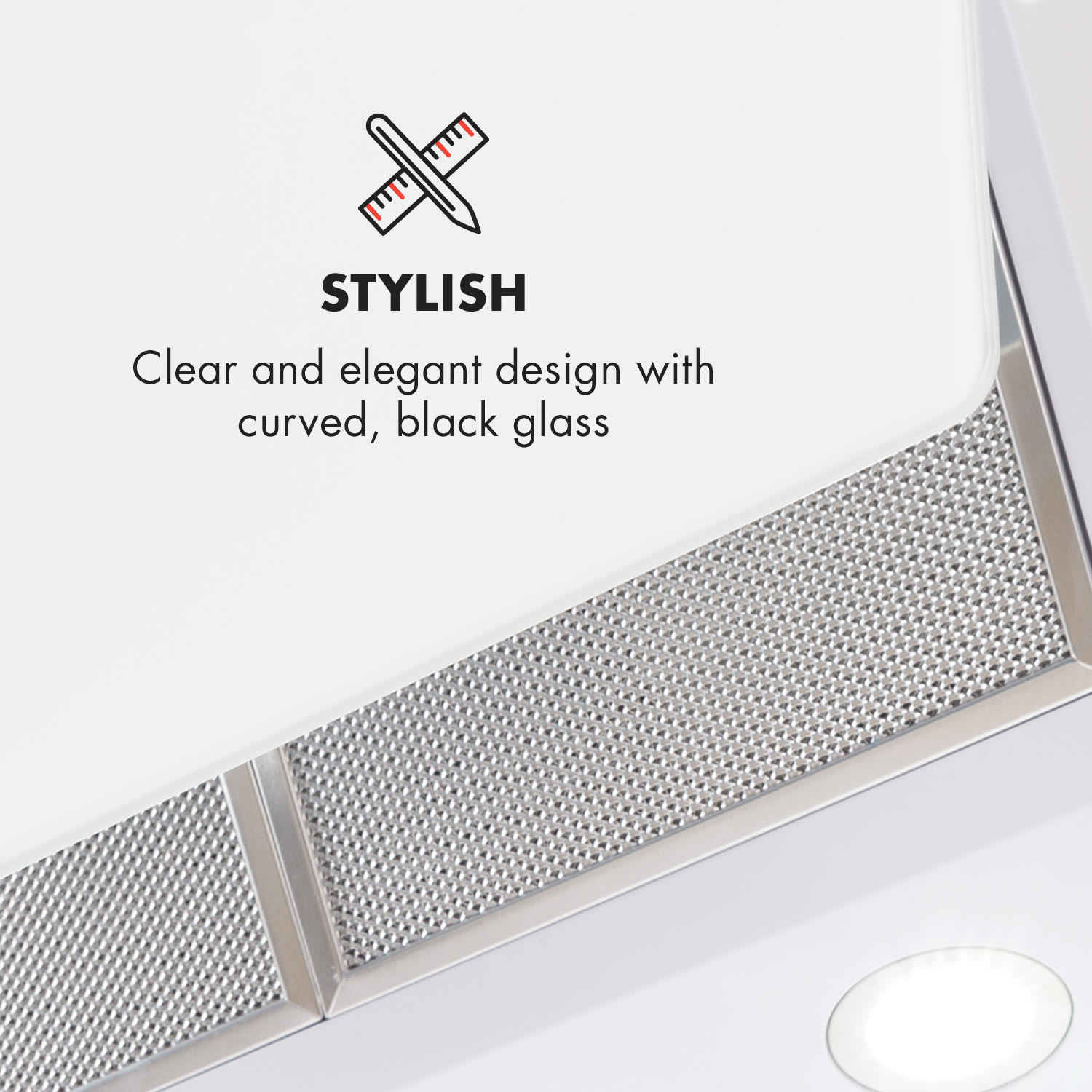 Annabelle 60 Exaustor de Cozinha Vidro 595 m³/h Estrutura Touch branco 