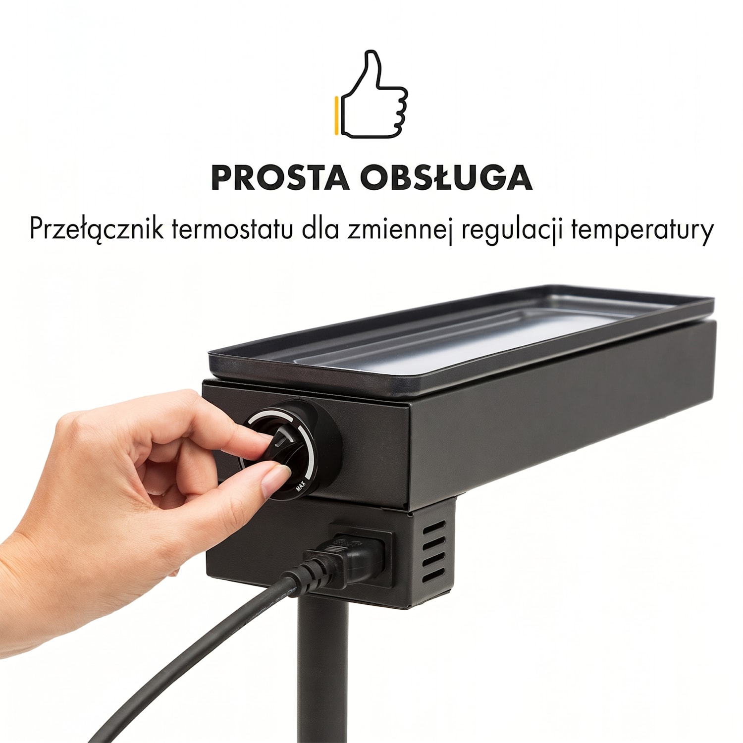 Appenzell Peak, grill raclette, grill elektryczny, 1000 W, przełącznik z termostatem 