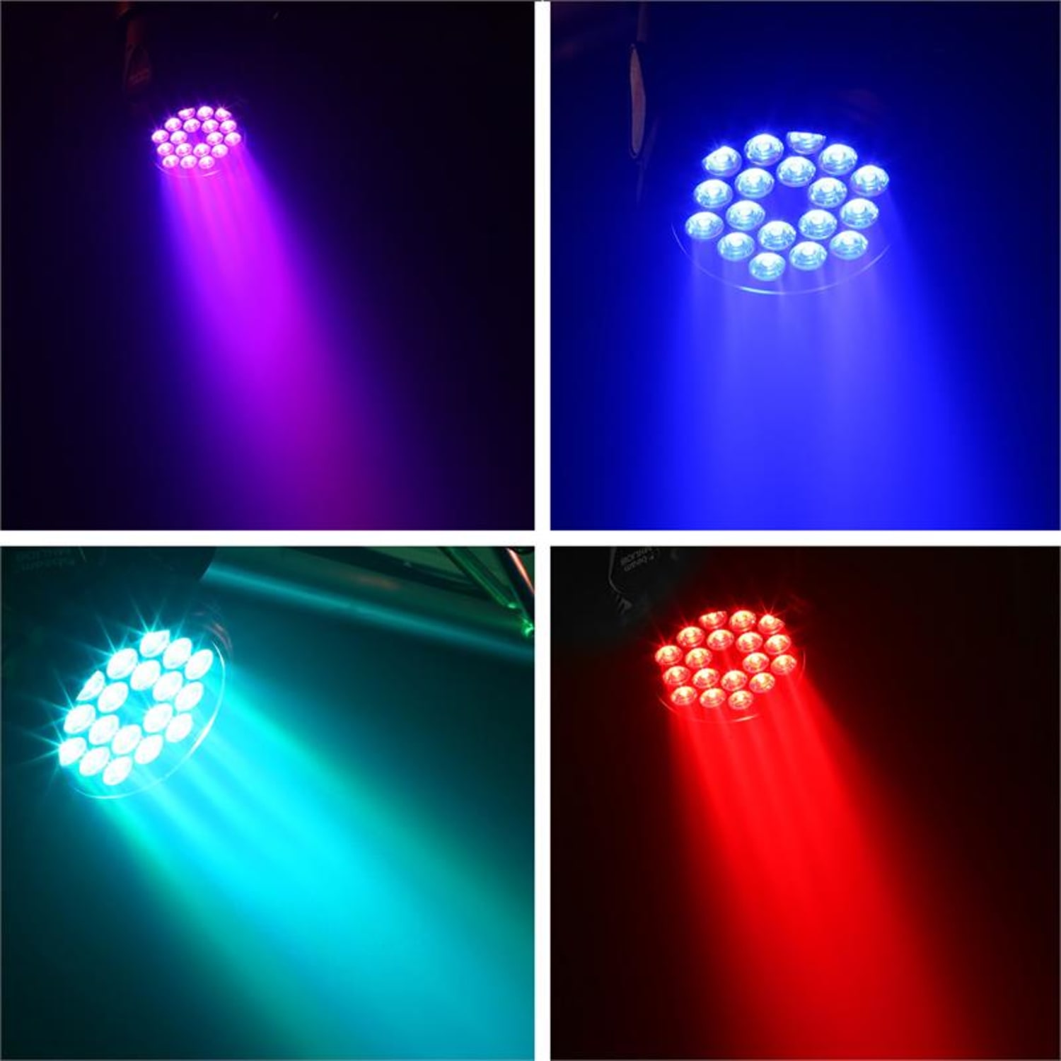 MHL, подвижна глава, 18 x 3 W, RGB, DMX, черна