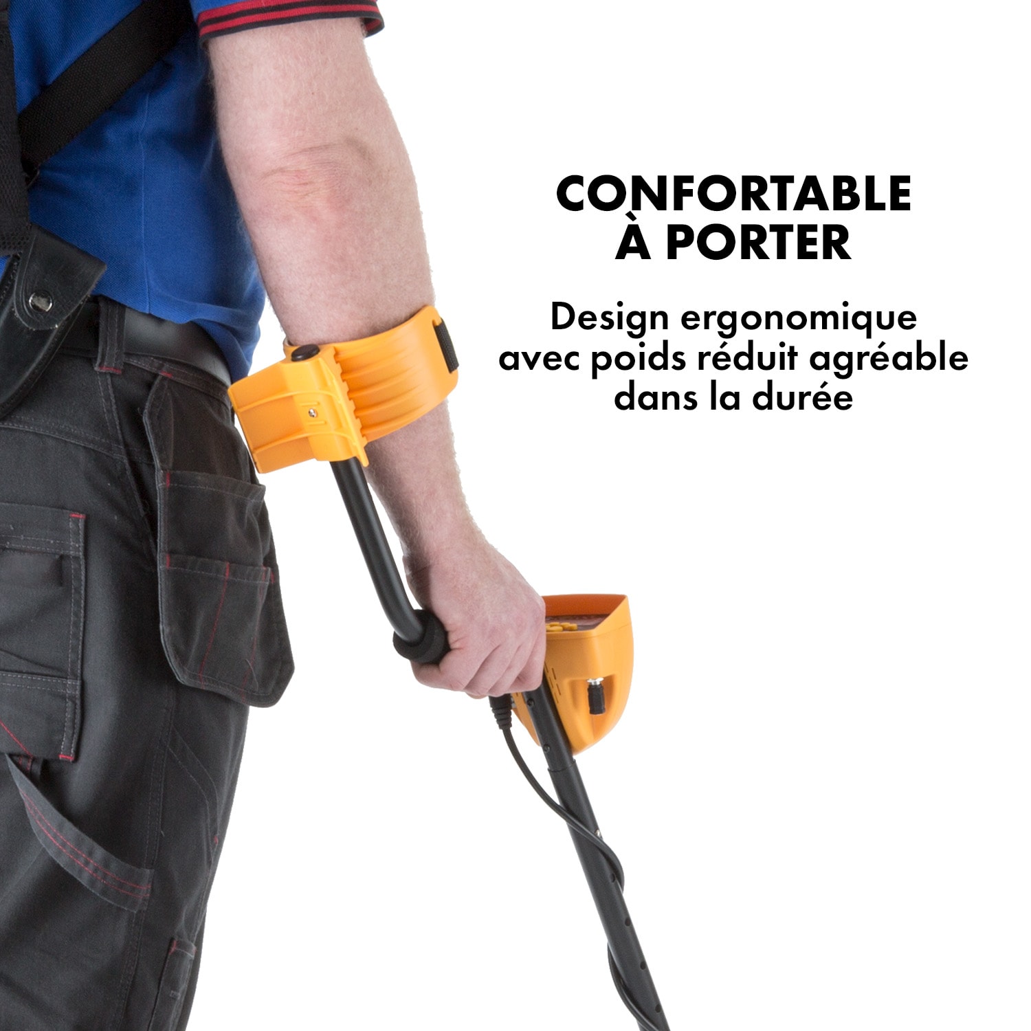 Jones Détecteur de métaux Ø 20cm jusqu'à 2m + casque & sac à dos 