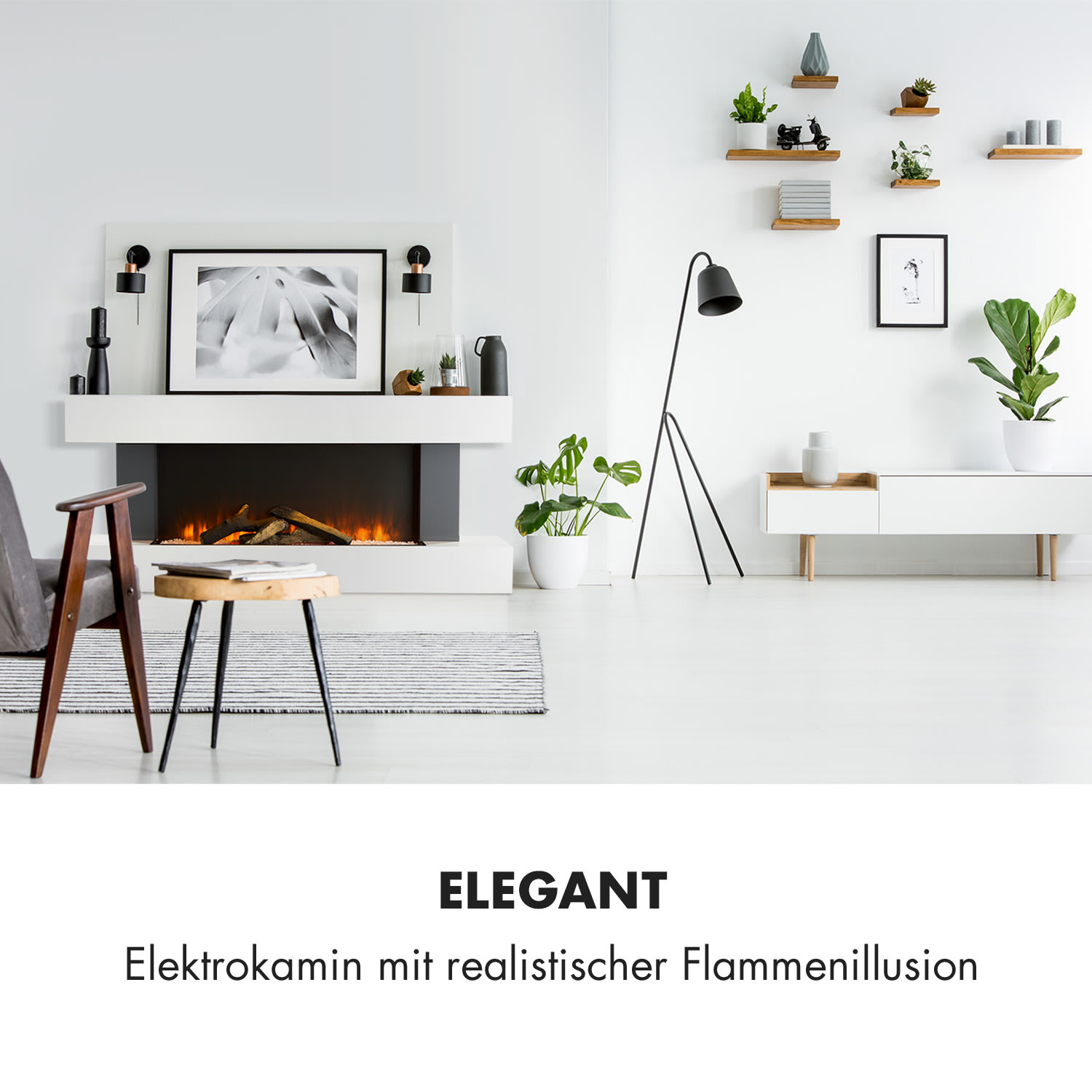 Studio Light & Fire 1 Cheminée 1000/2000 W MDF télécommande  Fire 1