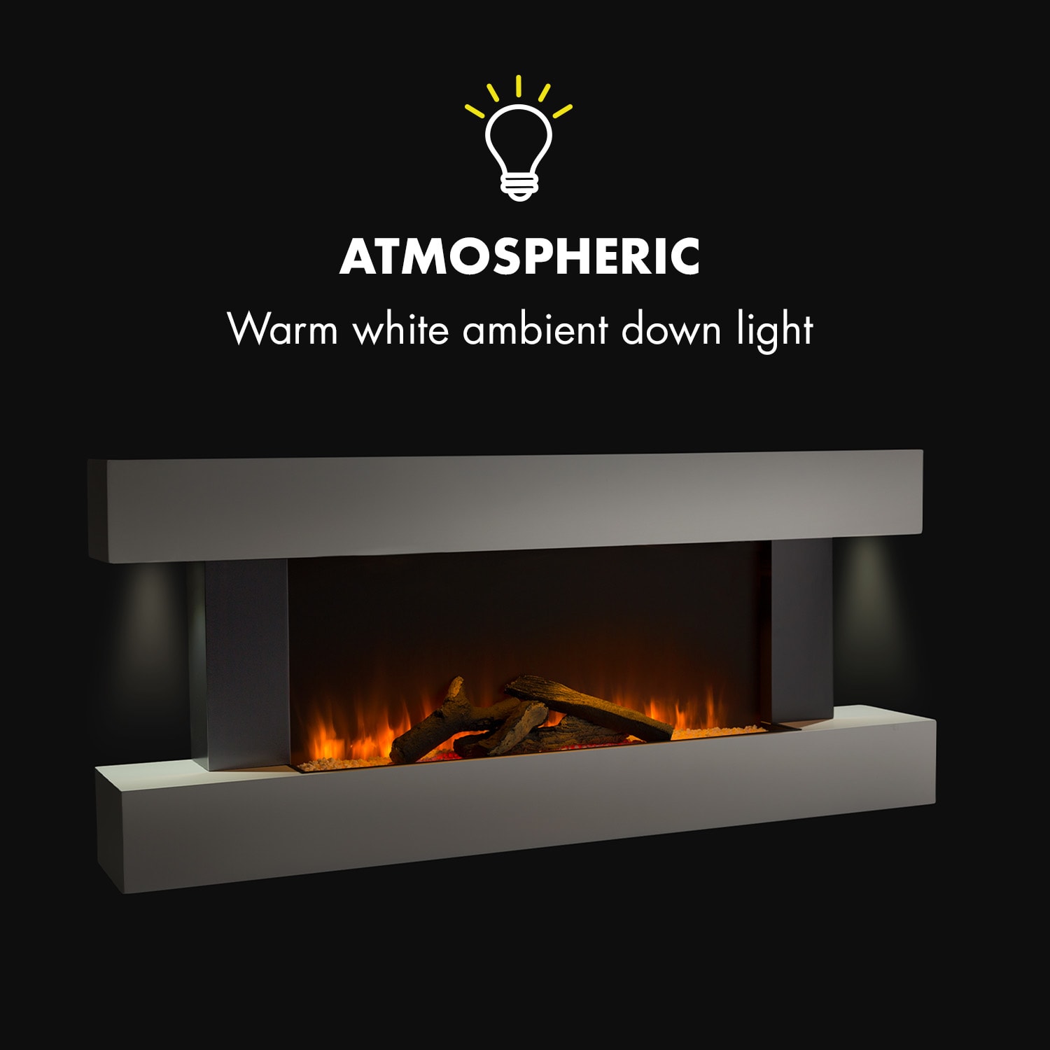 Studio Light & Fire 1, električni kamin, 1000/2000 W, MDF, daljinski upravljač, bijela Fire 1