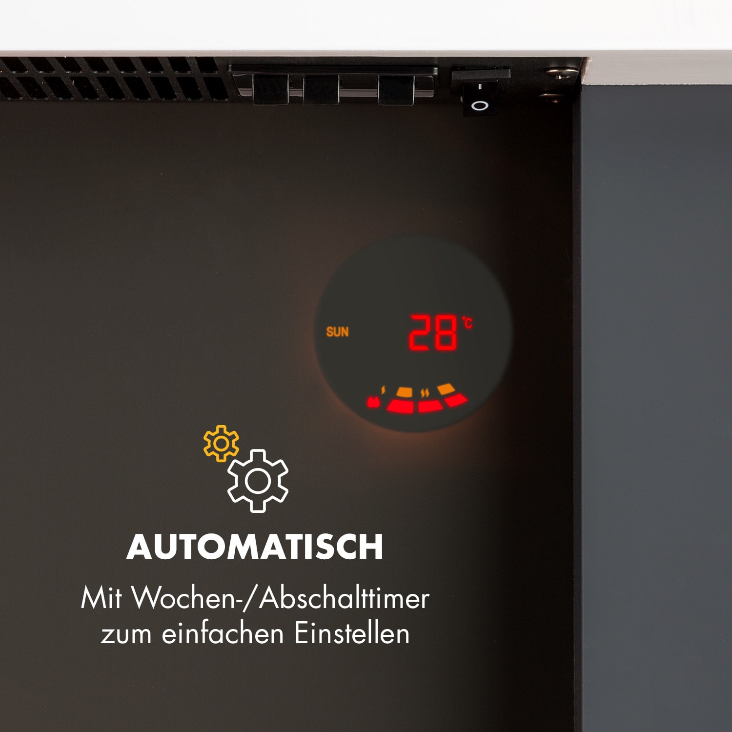 Studio Light & Fire 2 Kamin 1000/2000W MDF Fernbedienung Asymmetrisch | NEIN | Weiß