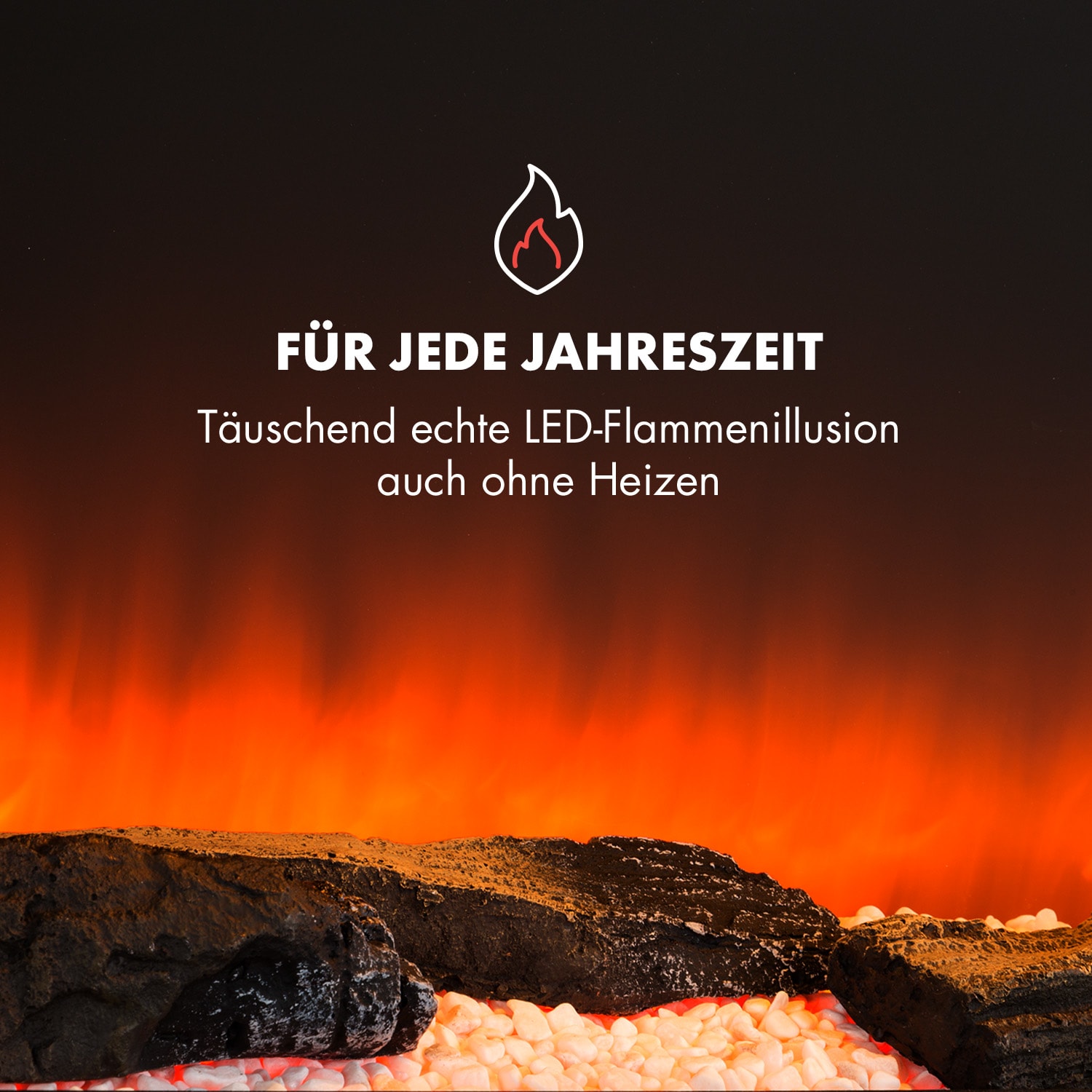 Studio Light & Fire 2 Kamin 1000/2000W MDF Fernbedienung Asymmetrisch | NEIN | Weiß