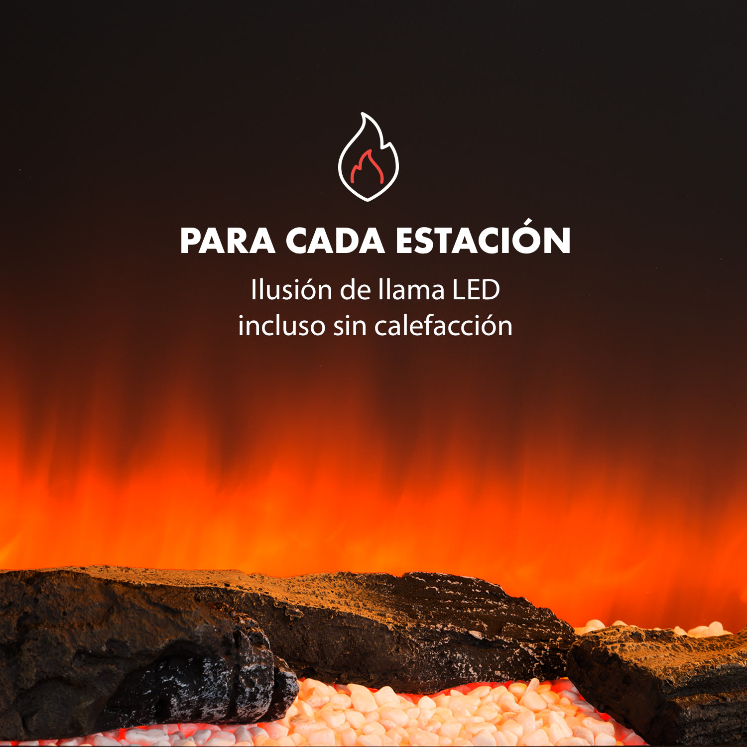 Chimenea Studio Light & Fire 2 1000/2000W MDF mando a distancia 