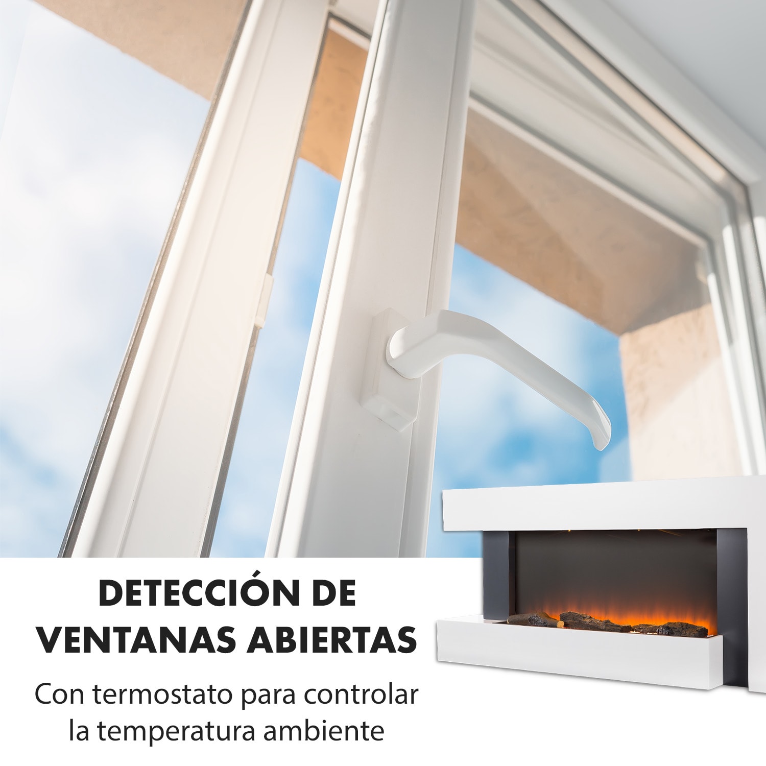 Chimenea Studio Light & Fire 2 1000/2000W MDF mando a distancia 