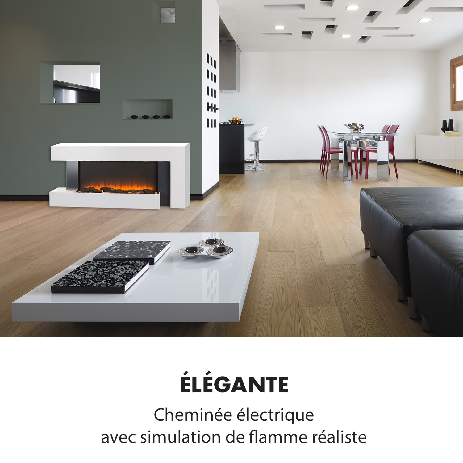 Studio Light & Fire 2 Cheminée 1000/2000 W MDF télécommande 