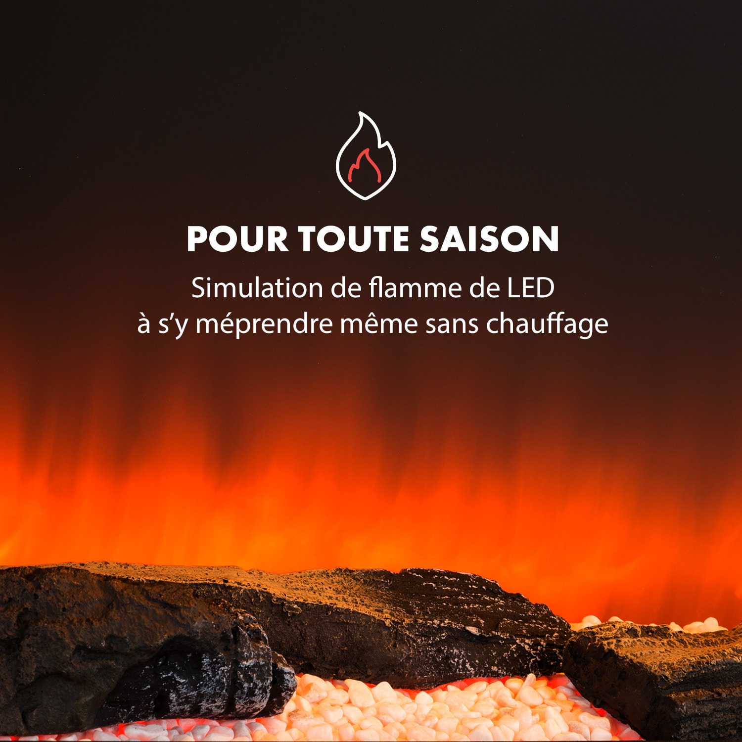 Studio Light & Fire 2 Cheminée 1000/2000 W MDF télécommande 