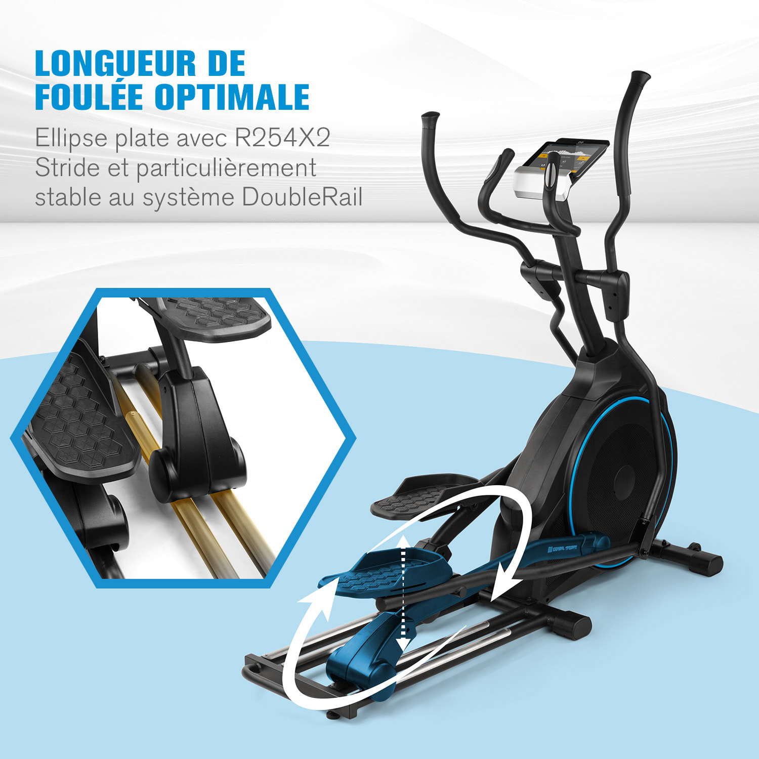 Helix Star DR Vélo elliptique cardio 12 programmes Bluetooth 