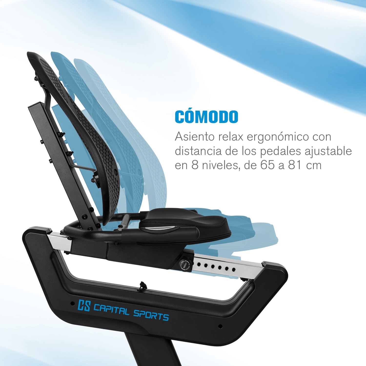 Evo Deluxe bicicleta estática aplicación Bluetooth masa oscilante 20 kg Evo Deluxe - 20 kg