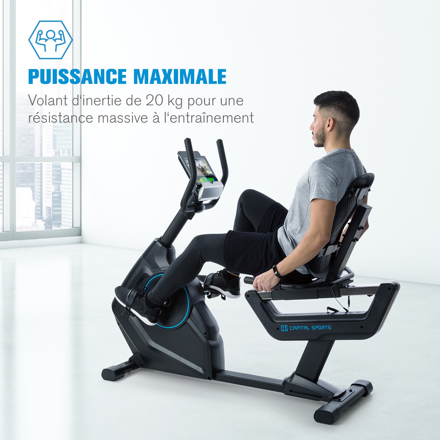 Evo Deluxe Vélo cardio training Bluetooth volant d'inertie 20 kg Evo Deluxe - 20 kg
