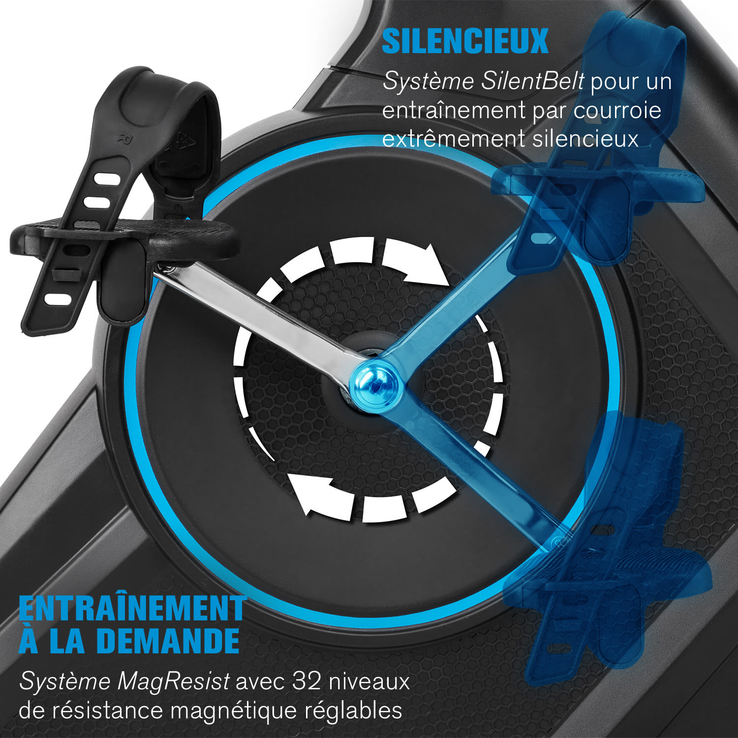 Evo Deluxe Vélo cardio training Bluetooth volant d'inertie 20 kg Evo Deluxe - 20 kg
