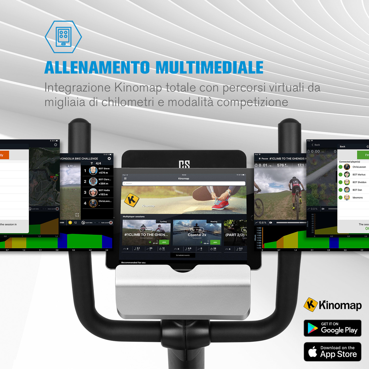 Evo Deluxe cardiobike Bluetooth app 20kg massa volanica Evo Deluxe - 20 kg