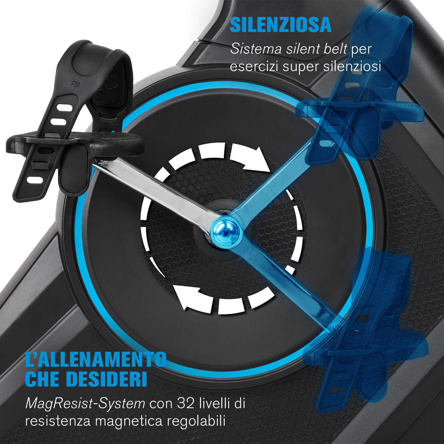 Evo Deluxe cardiobike Bluetooth app 20kg massa volanica Evo Deluxe - 20 kg