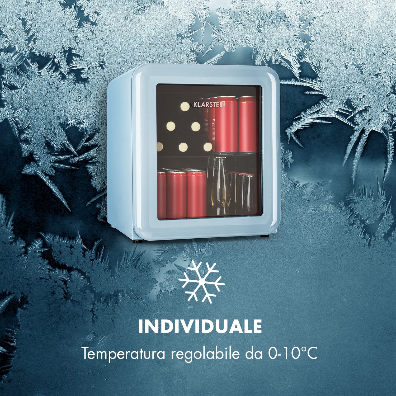 PopLife Frigorifero per bevande 0-10°C design rétro 