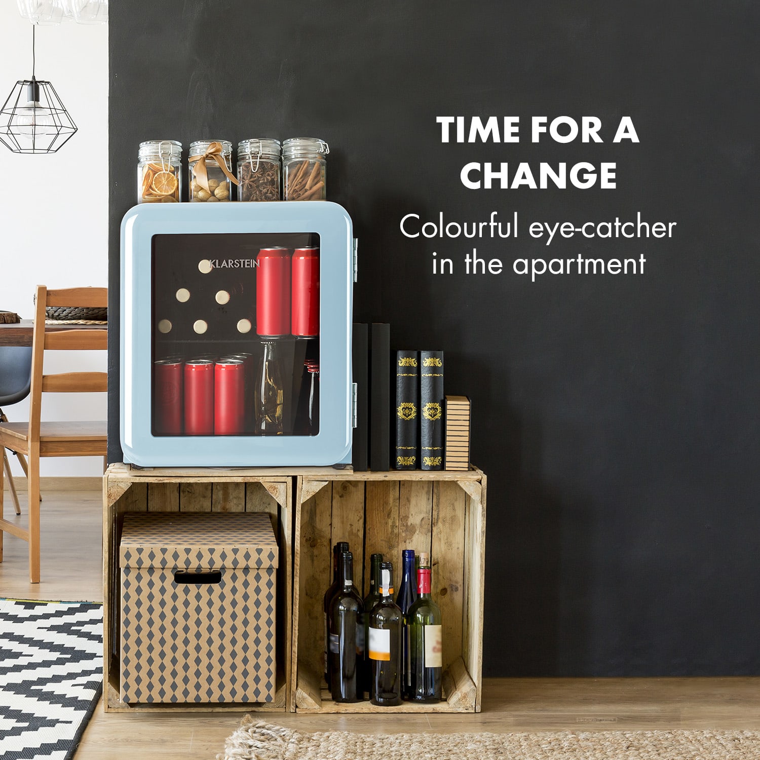 PopLife drankkoeler koelkast 0-10°C retro-design 