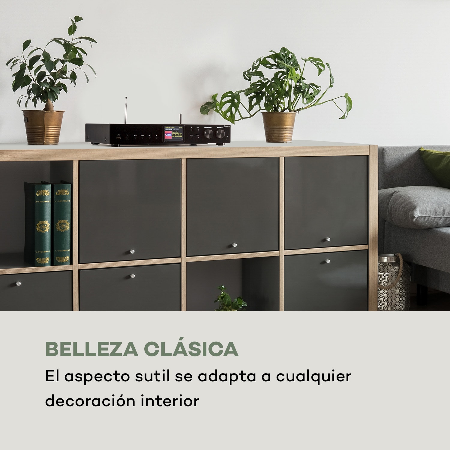 iTuner CD Receptor HiFi Radio de Internet/DAB+/FM Reproductor de CD WiFi negro Negro