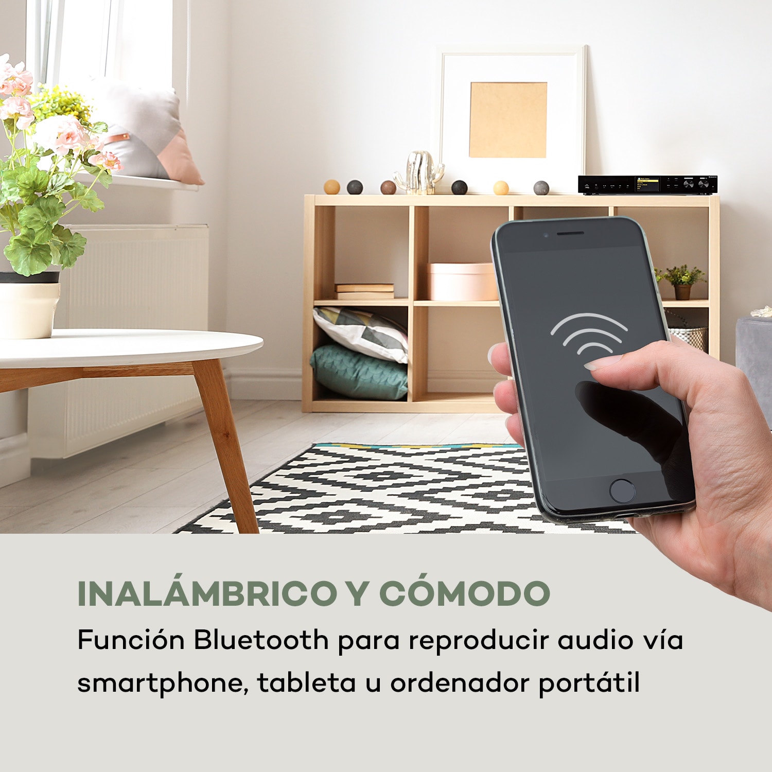 iTuner CD Receptor HiFi Radio de Internet/DAB+/FM Reproductor de CD WiFi negro Negro