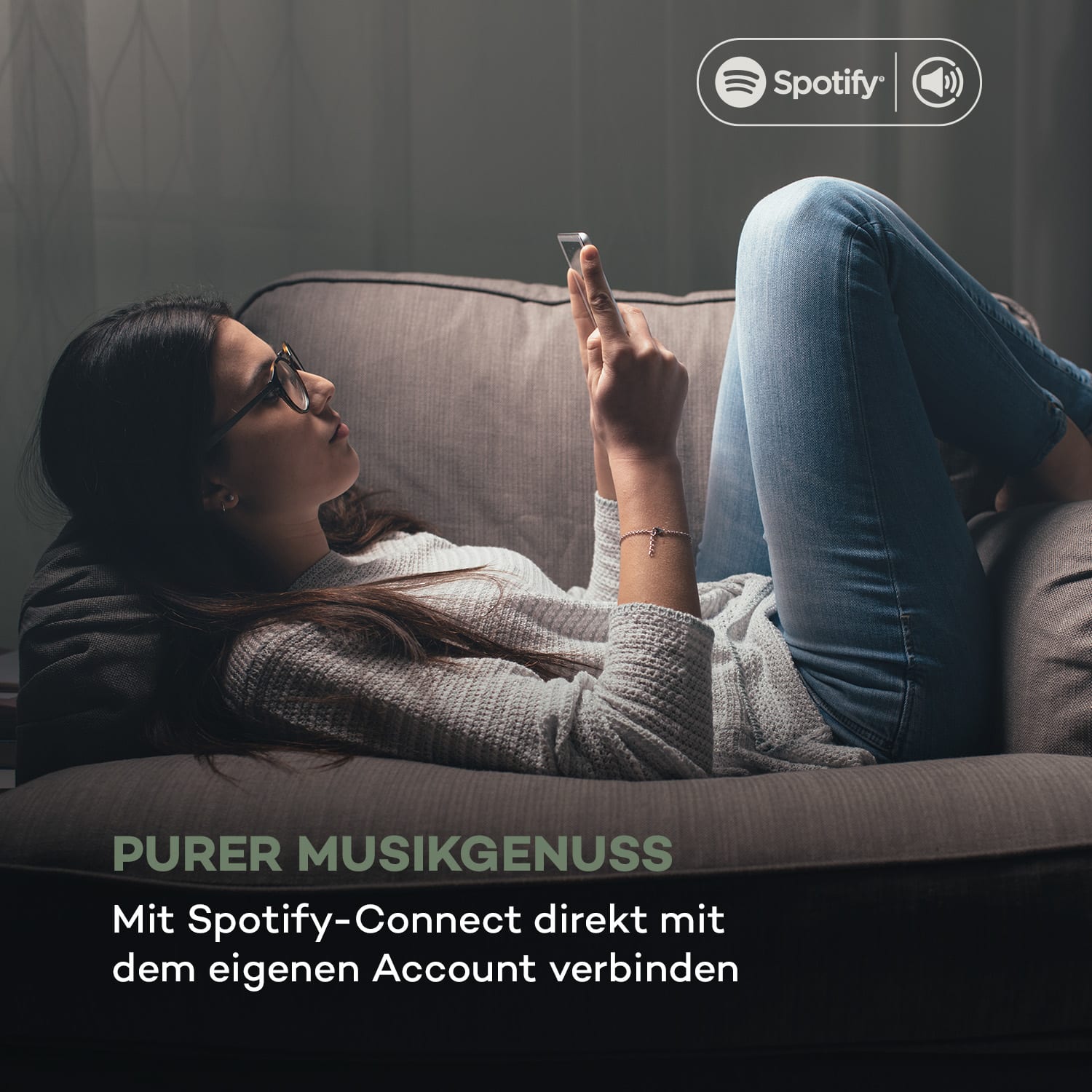 Worldwide CD Radio InternetSpotify Connect contrôle par application Bluetooth - noire 