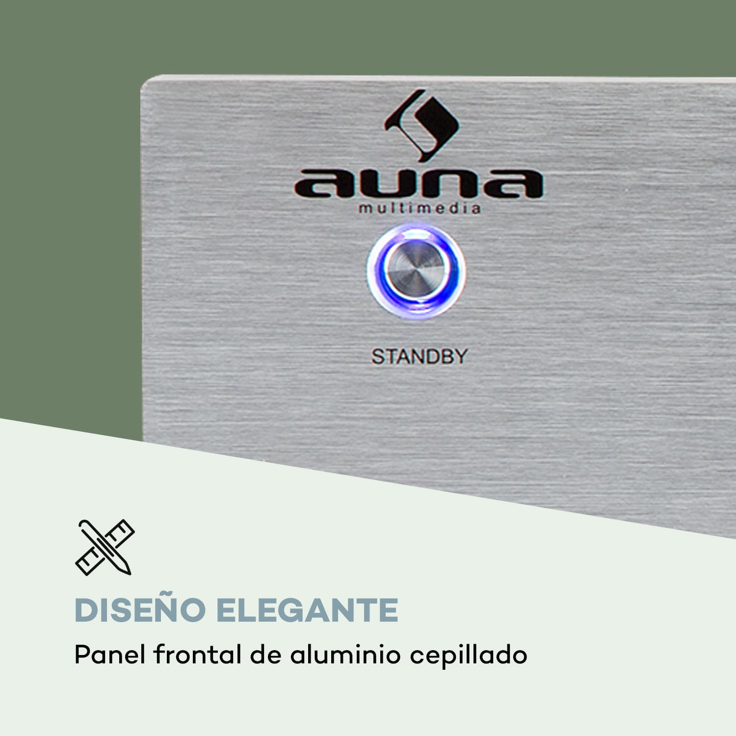 AV2-CD850BT Amplificador estéreo de 4 zonas 5x80W RMS Bluetooth USB Plateado Plata Metálica