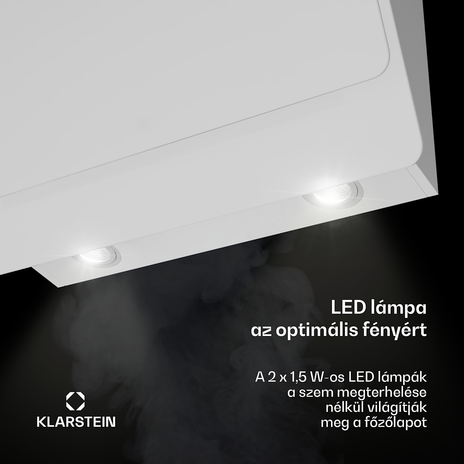 Aurica 60, páraelszívó, 60 cm, 610 m³/ó, LED, érintőképernyős, üveg, fehér 60 cm | Pótszűrő nélkül | Fehér