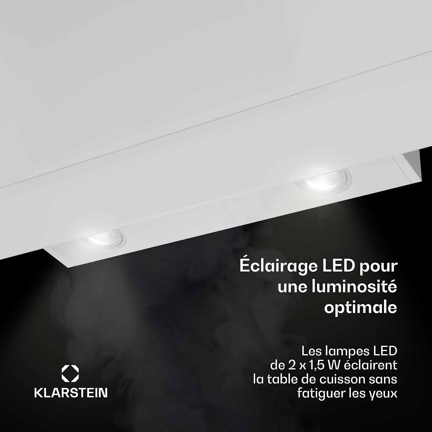 Aurica 90 Hotte aspirante 90cm 600 m³/h LED Touch Glass blanc 90 cm | Sans filtre de rechange | Blanc