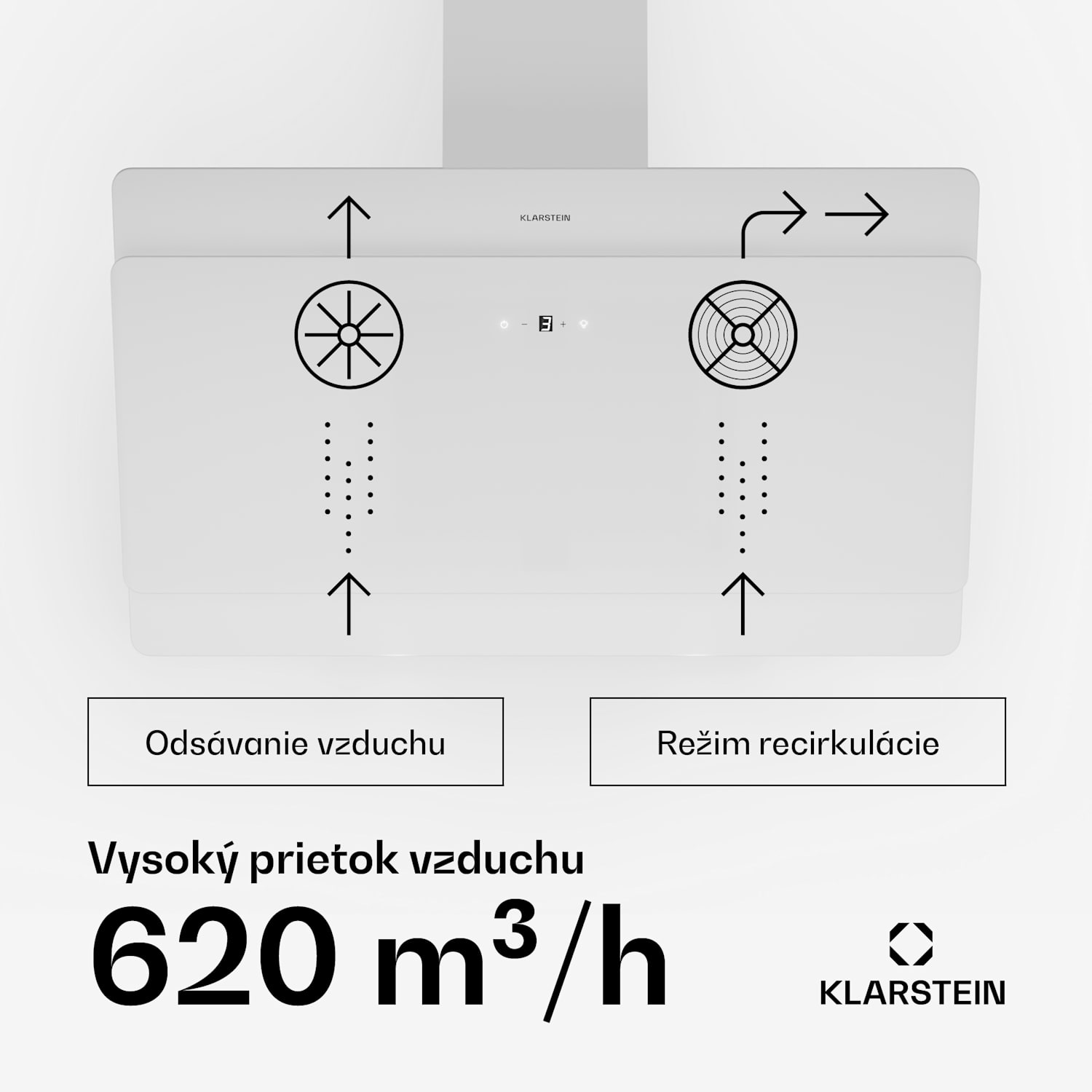 Aurica 90, digestor, 90 cm, nástenný, 610 m³/h, LED, dotykové ovládanie, sklo, biely 90 cm | bez náhradného filtra | Biela