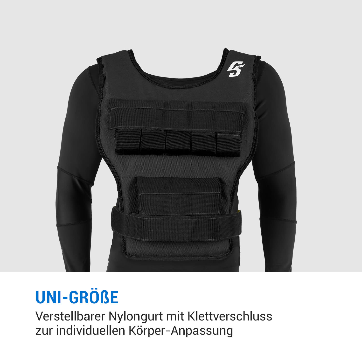 Monstervest Gewichtsweste 15 kg Uni-Größe Nylon schwarz 15 kg
