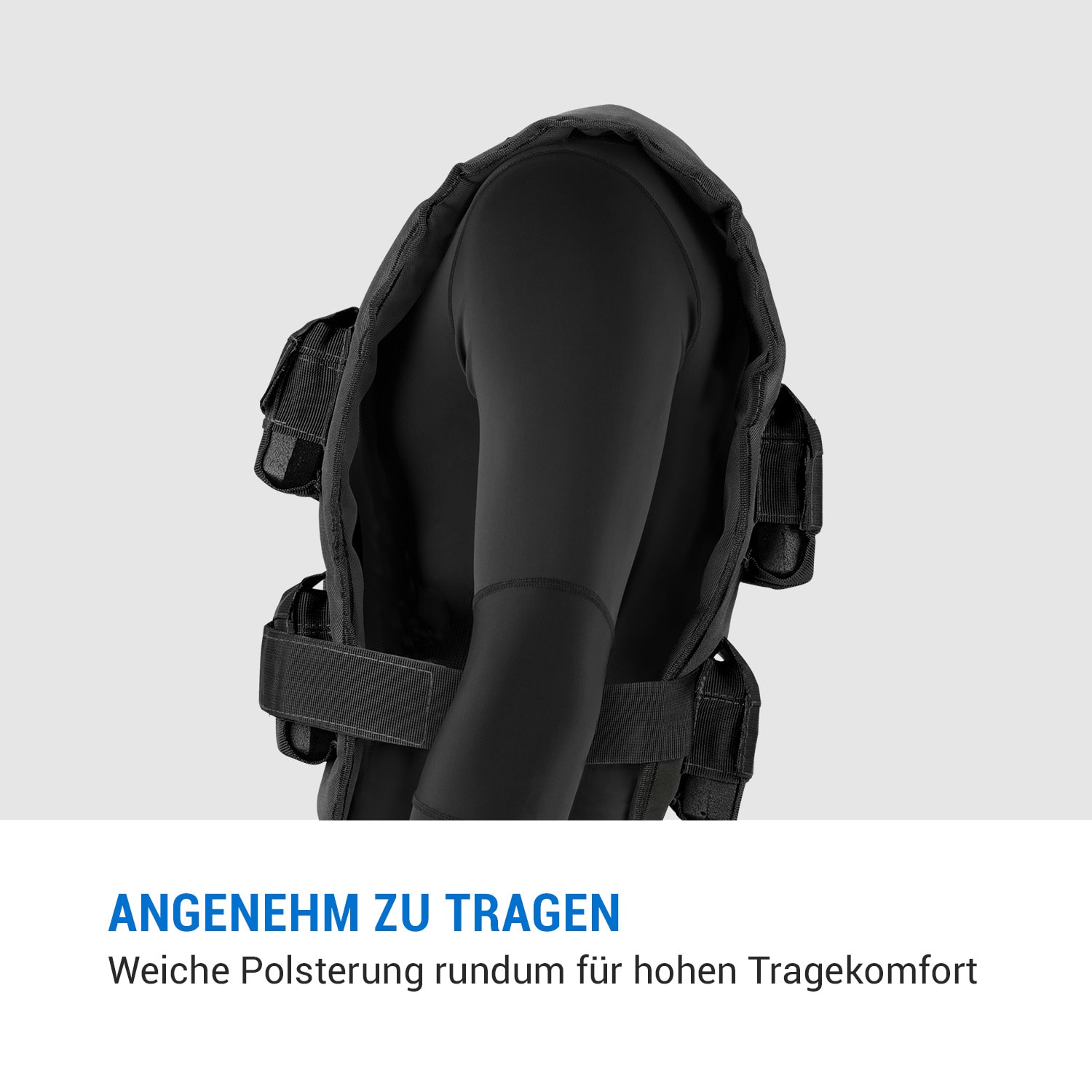 Monstervest Gewichtsweste 15 kg Uni-Größe Nylon schwarz 15 kg
