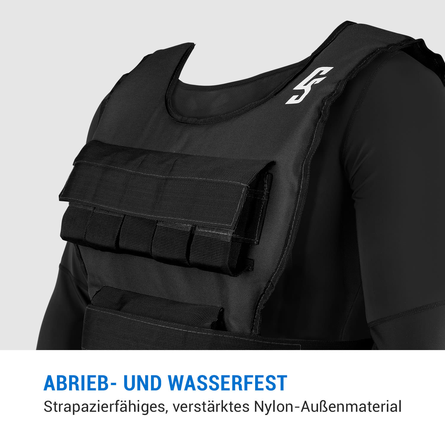 Monstervest Gewichtsweste 15 kg Uni-Größe Nylon schwarz 15 kg