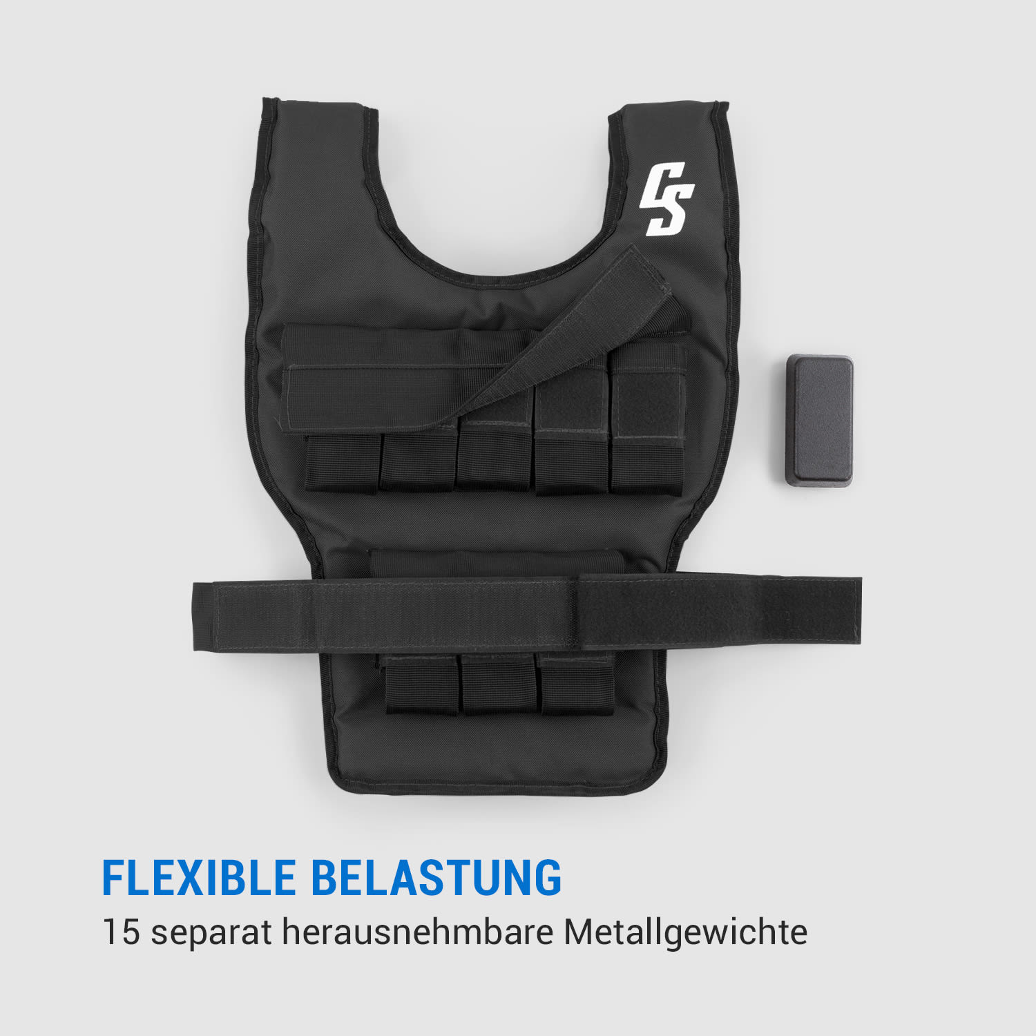 Monstervest Gewichtsweste 15 kg Uni-Größe Nylon schwarz 15 kg