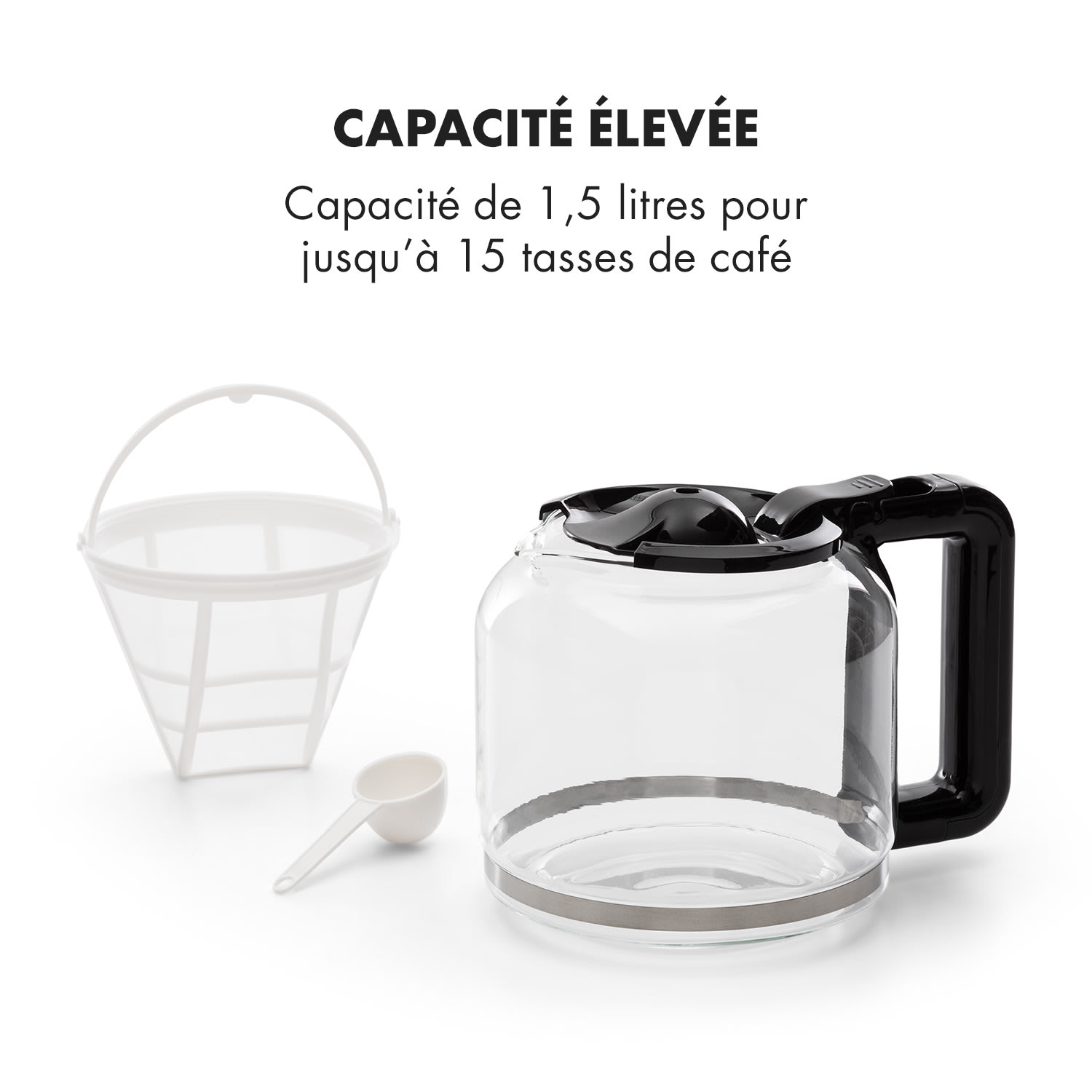 Arabica koffiezetapparaat 900W EasyTouch Control zilver/zwart 1,5 L