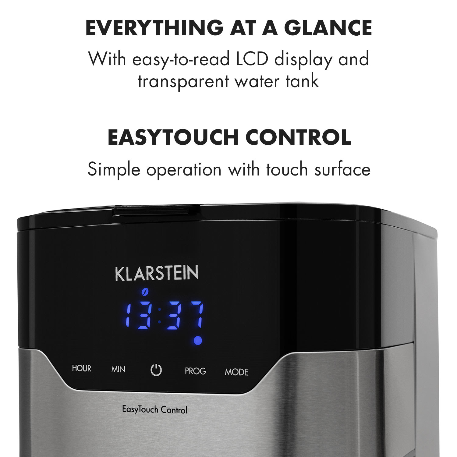 Arabica 900W, kávéfőző, 1.5 l, Easytouch Control, ezüst/fekete 1,5 L