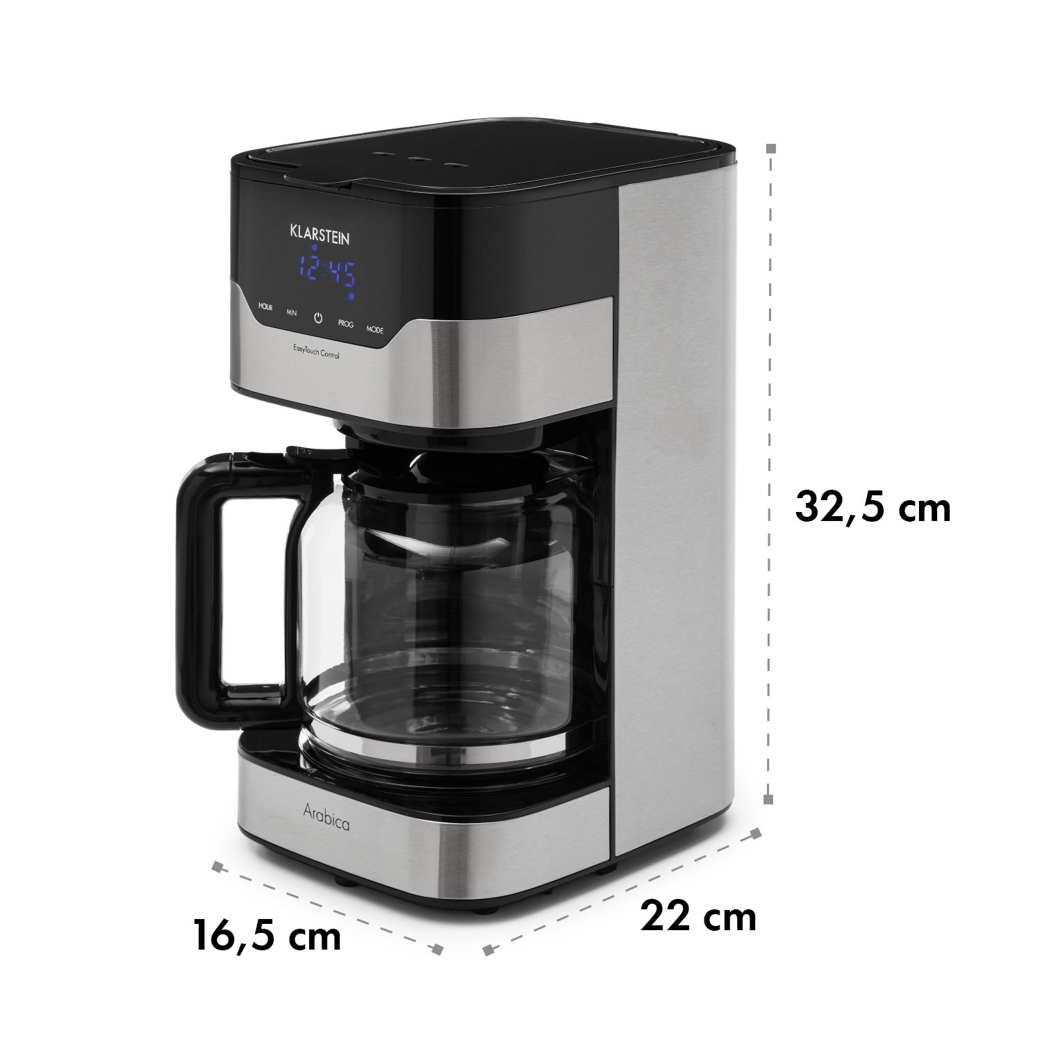 Arabica 900W, kávéfőző, 1.5 l, Easytouch Control, ezüst/fekete 1,5 L