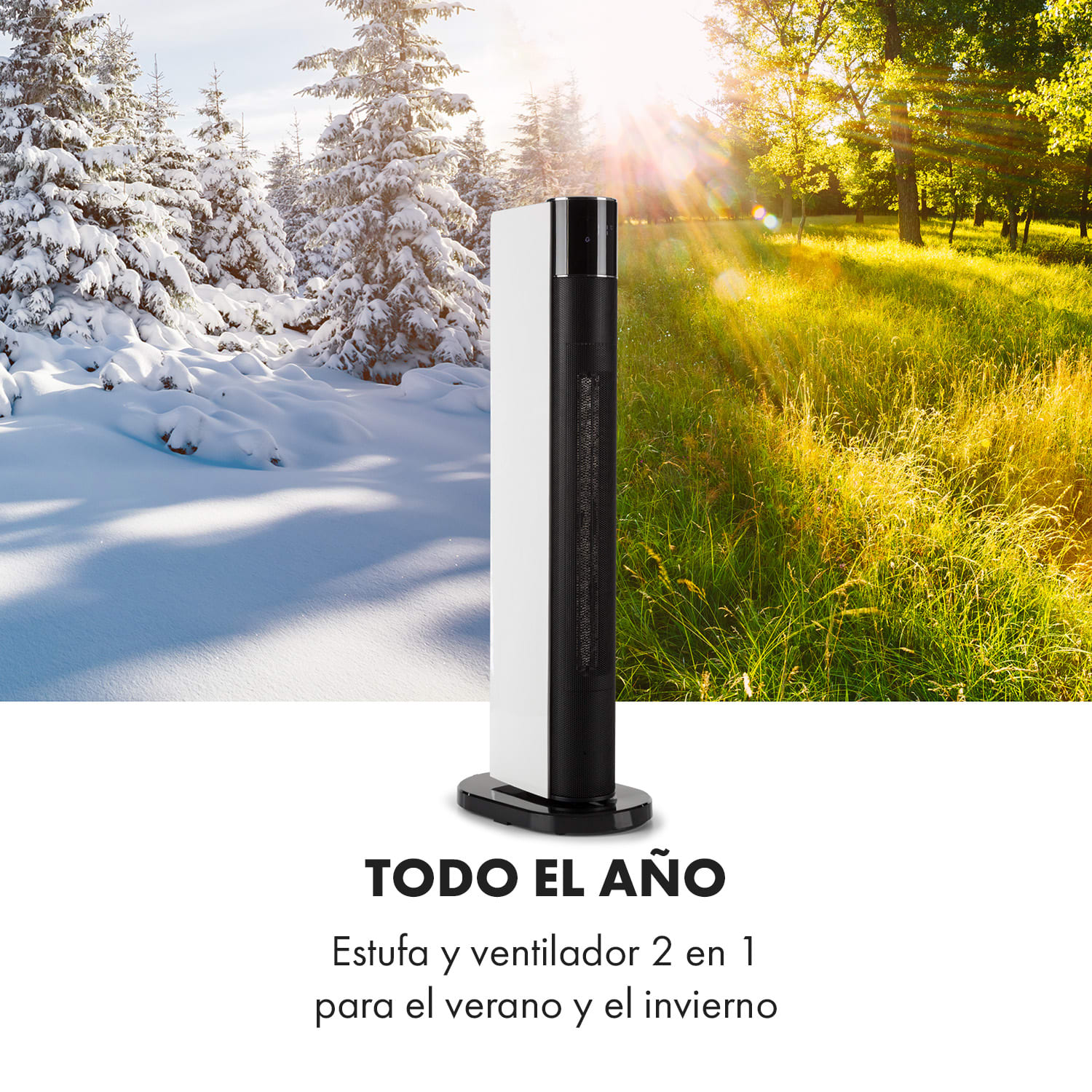 Hightower Heat Deluxe Calefactor vertical Ventilador 2200W Termostato 