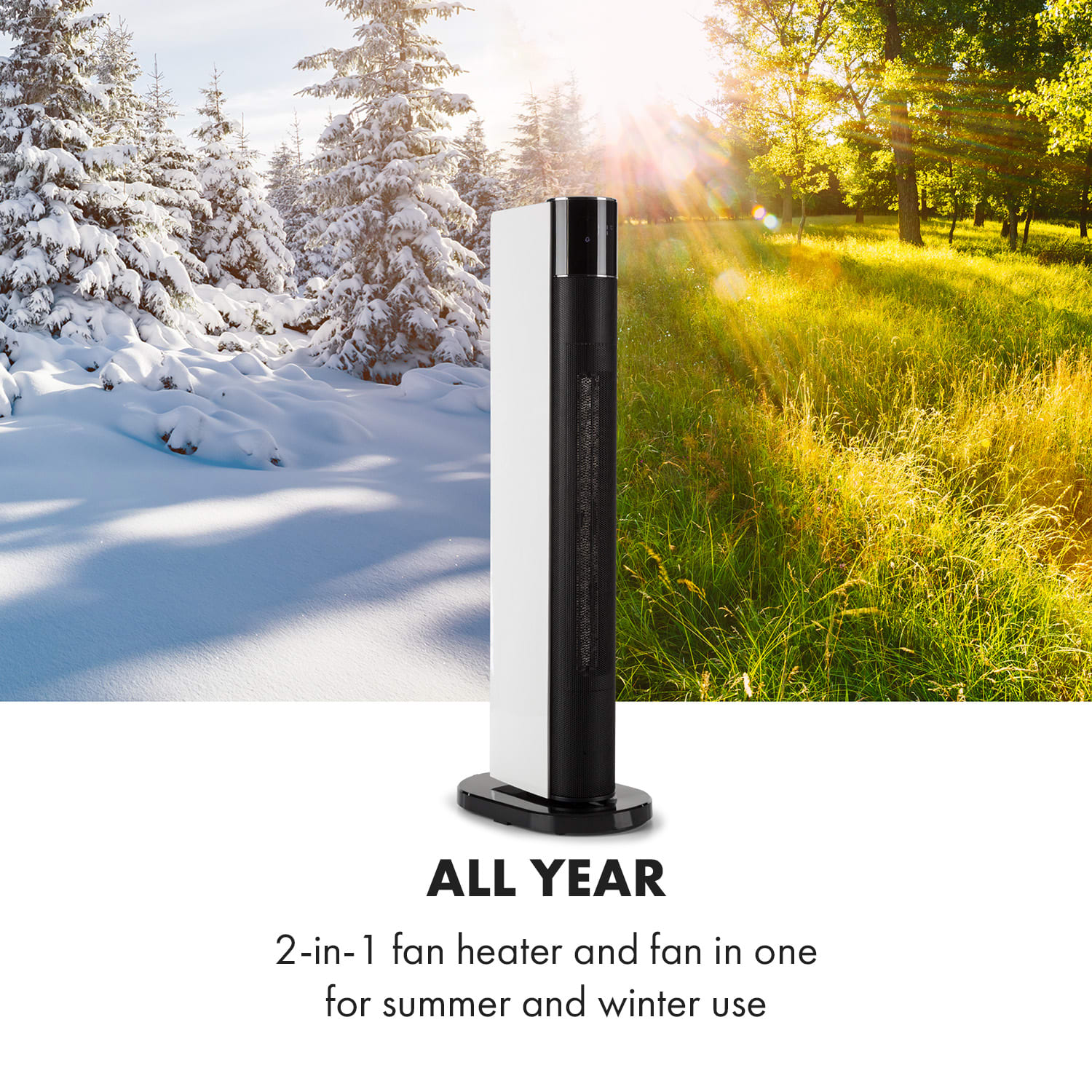 Hightower Heat Deluxe, teplovzdušný ventilátor, 2200 W, stĺpový ohrievač, termostat 