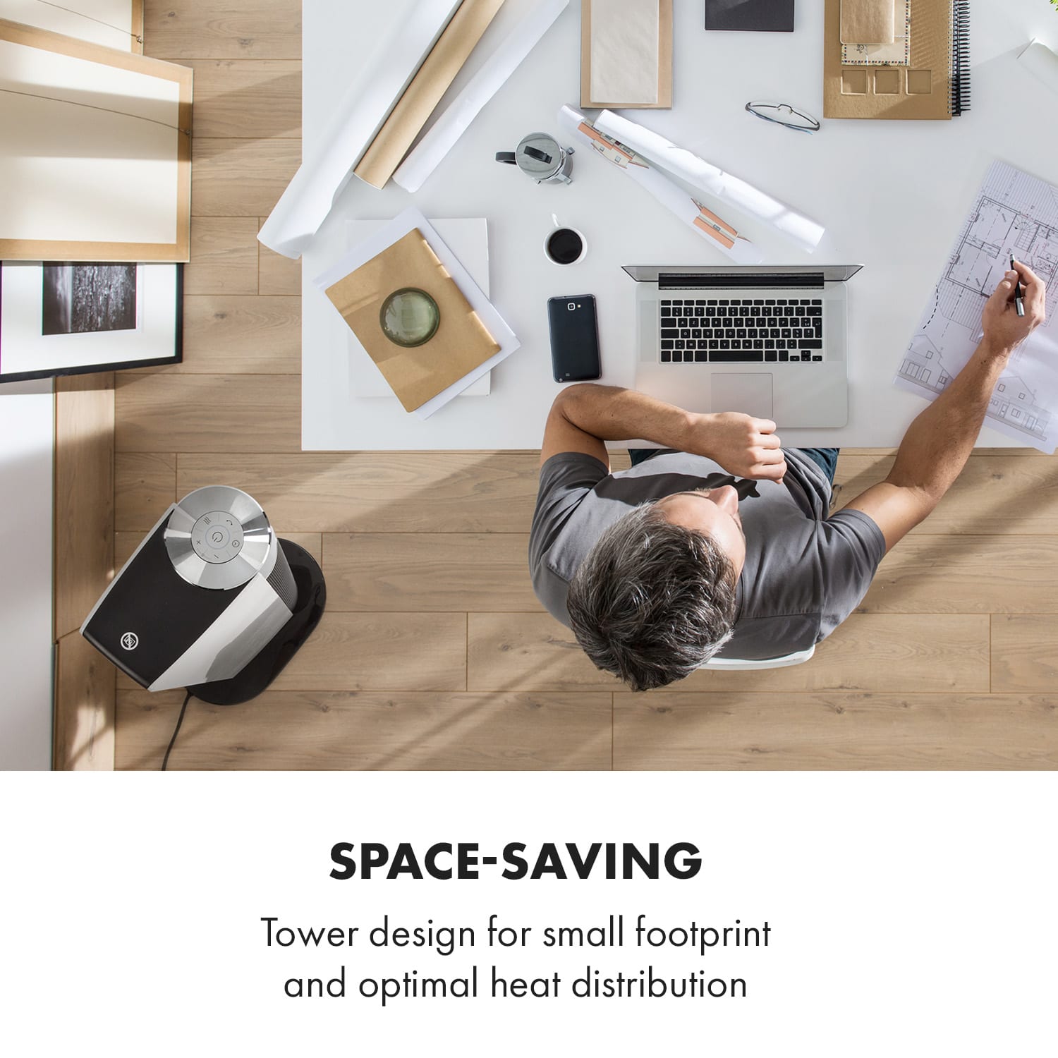 Hightower Heat Deluxe, teplovzdušný ventilátor, 2200 W, stĺpový ohrievač, termostat 