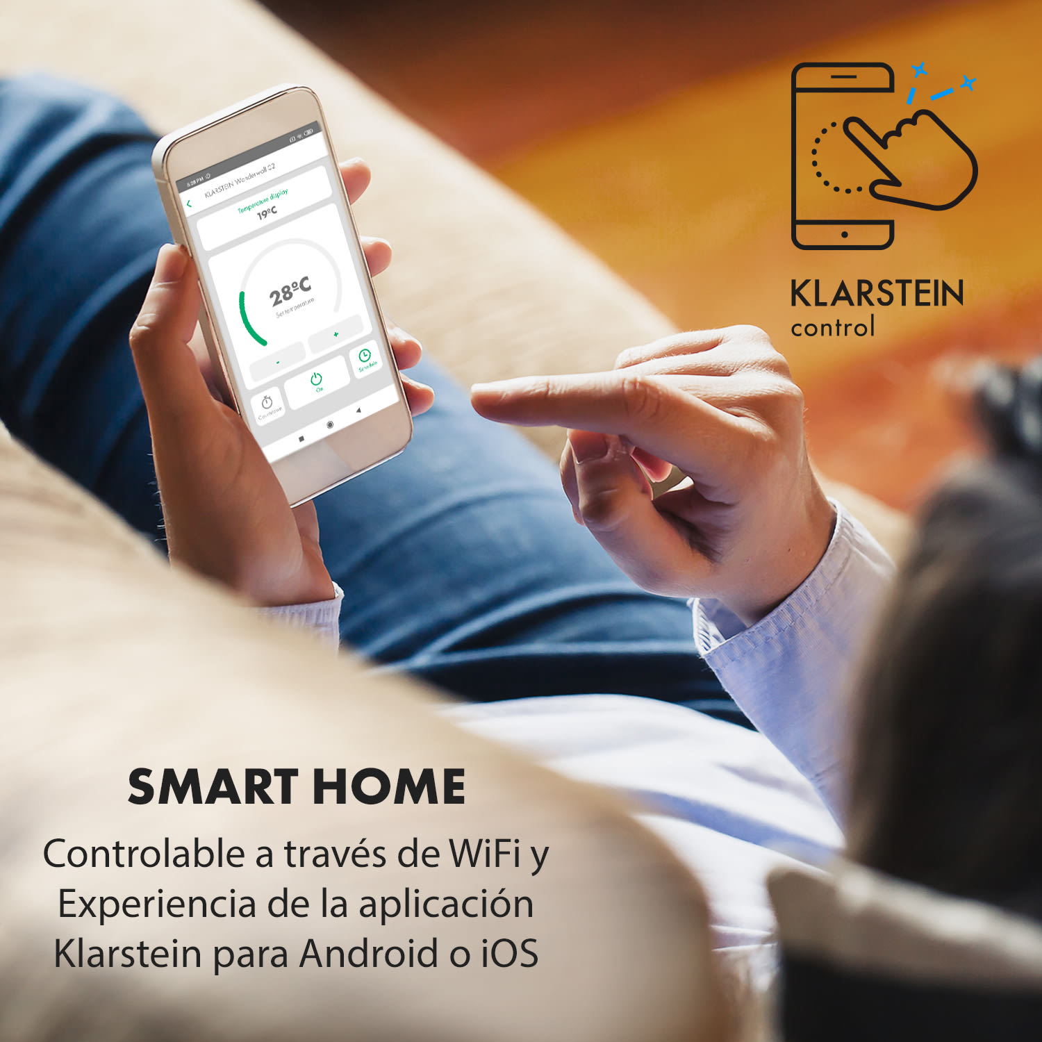 Wonderwall Smart Panel calefactor infrarrojo 60x120cm 720W Temporizador semanal IP24 Blanco 60 x 120 cm | 720 W | Sí | Blanco