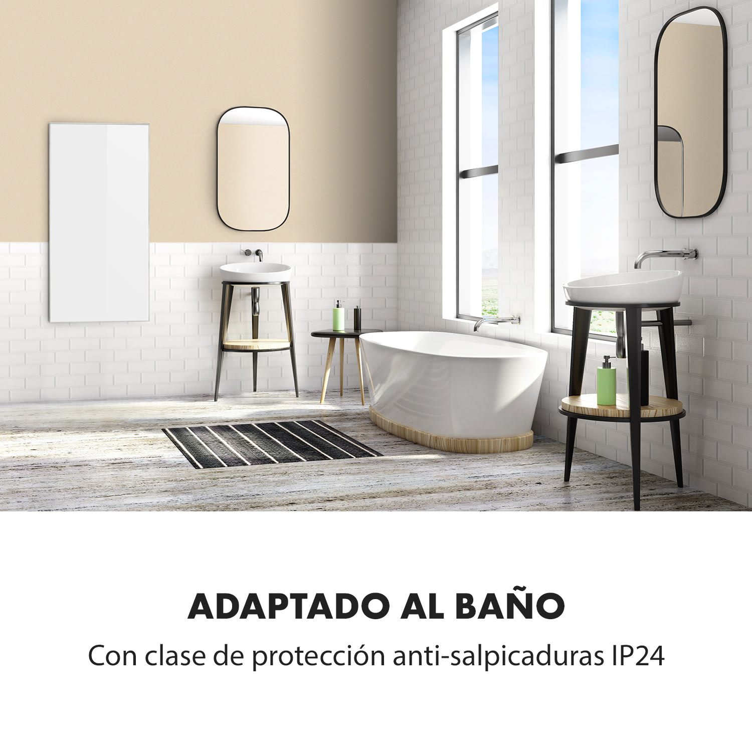 Wonderwall Smart Panel calefactor infrarrojo 60x120cm 720W Temporizador semanal IP24 Blanco 60 x 120 cm | 720 W | Sí | Blanco