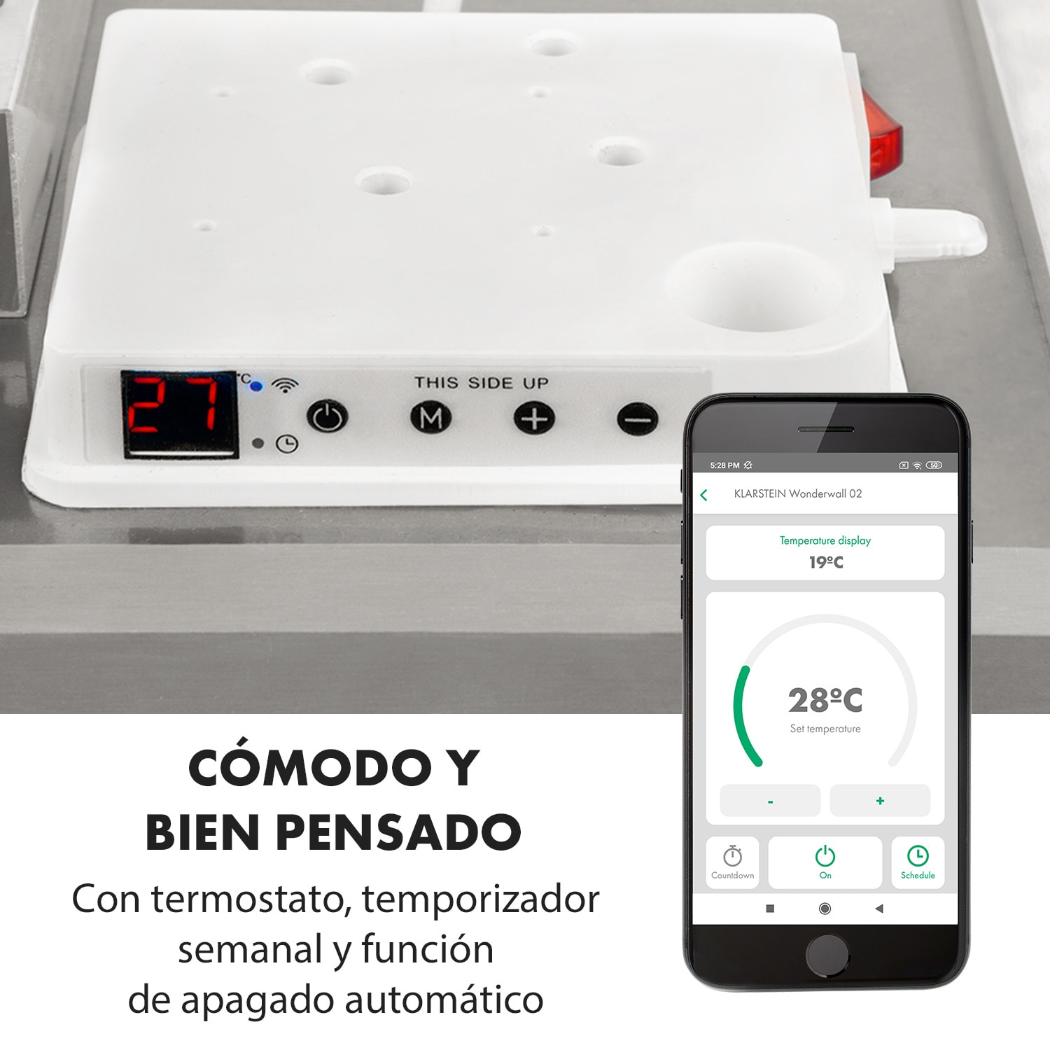 Wonderwall Smart Panel calefactor infrarrojo 60x120cm 720W Temporizador semanal IP24 Blanco 60 x 120 cm | 720 W | Sí | Blanco