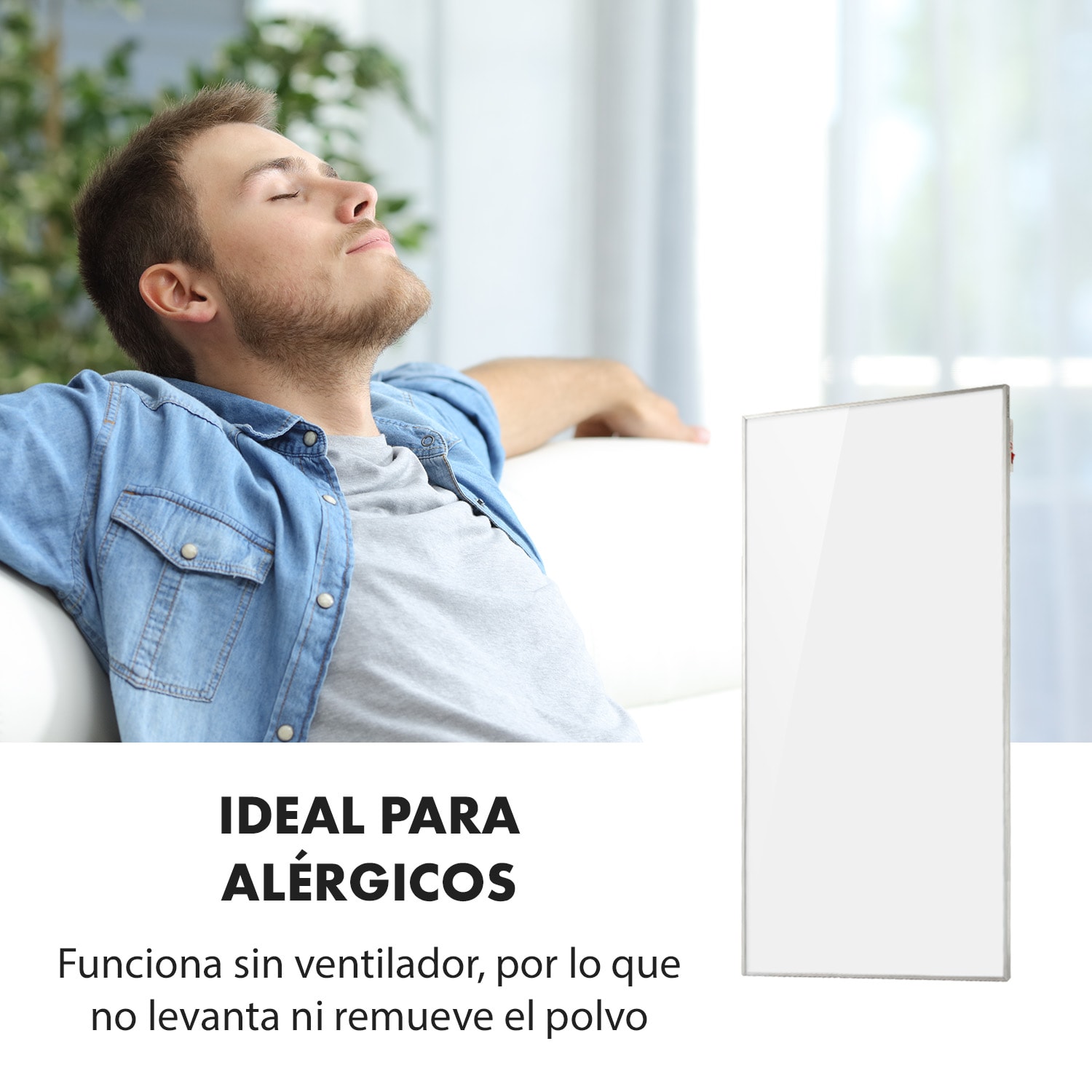 Wonderwall Smart Panel calefactor infrarrojo 60x120cm 720W Temporizador semanal IP24 Blanco 60 x 120 cm | 720 W | Sí | Blanco