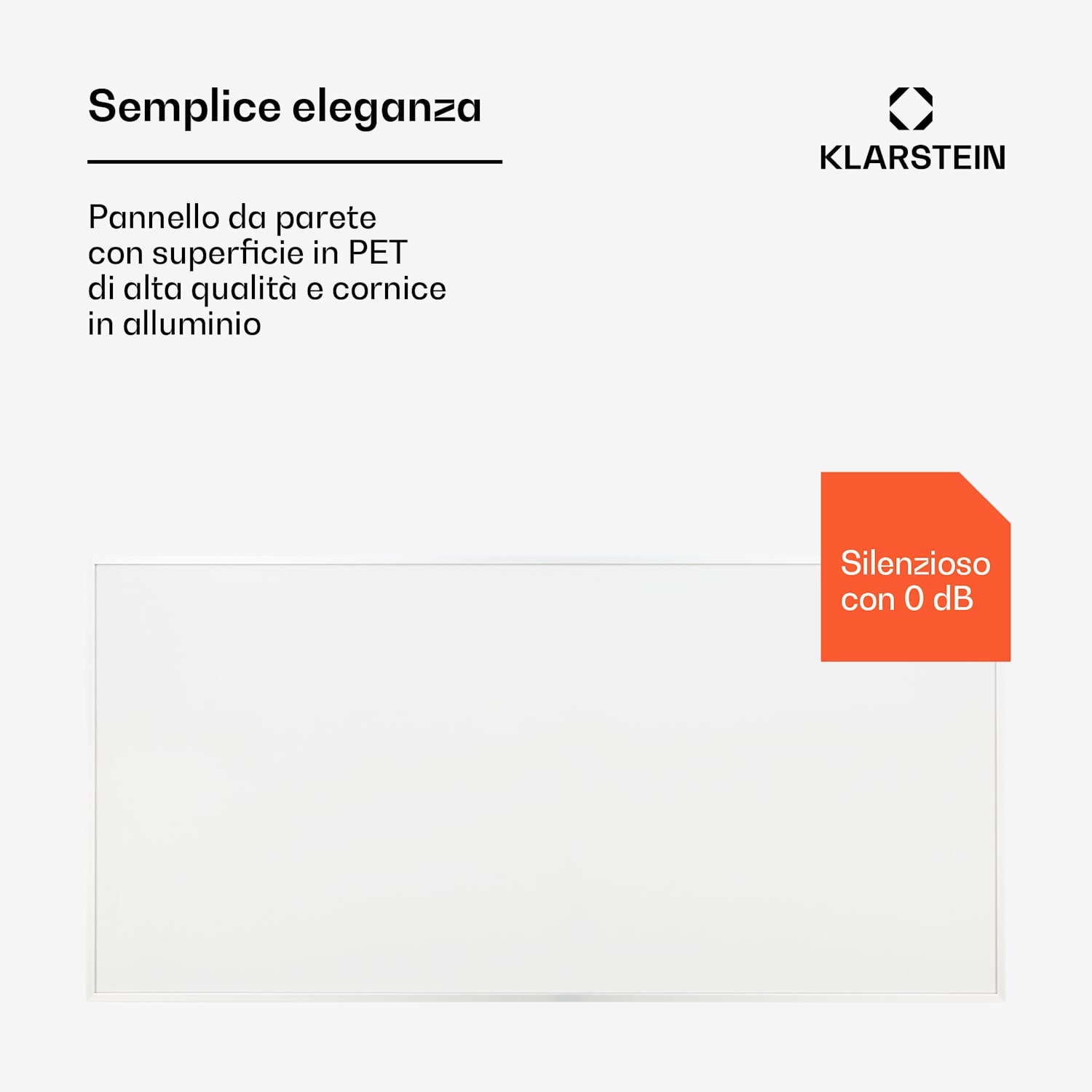 Wonderwall Smart - Pannello riscaldante a infrarossi, 60 x 120 cm, controllo con app, 720 W, timer settimanale, IP24 60 x 120 cm | 720 W | Sì | Bianco