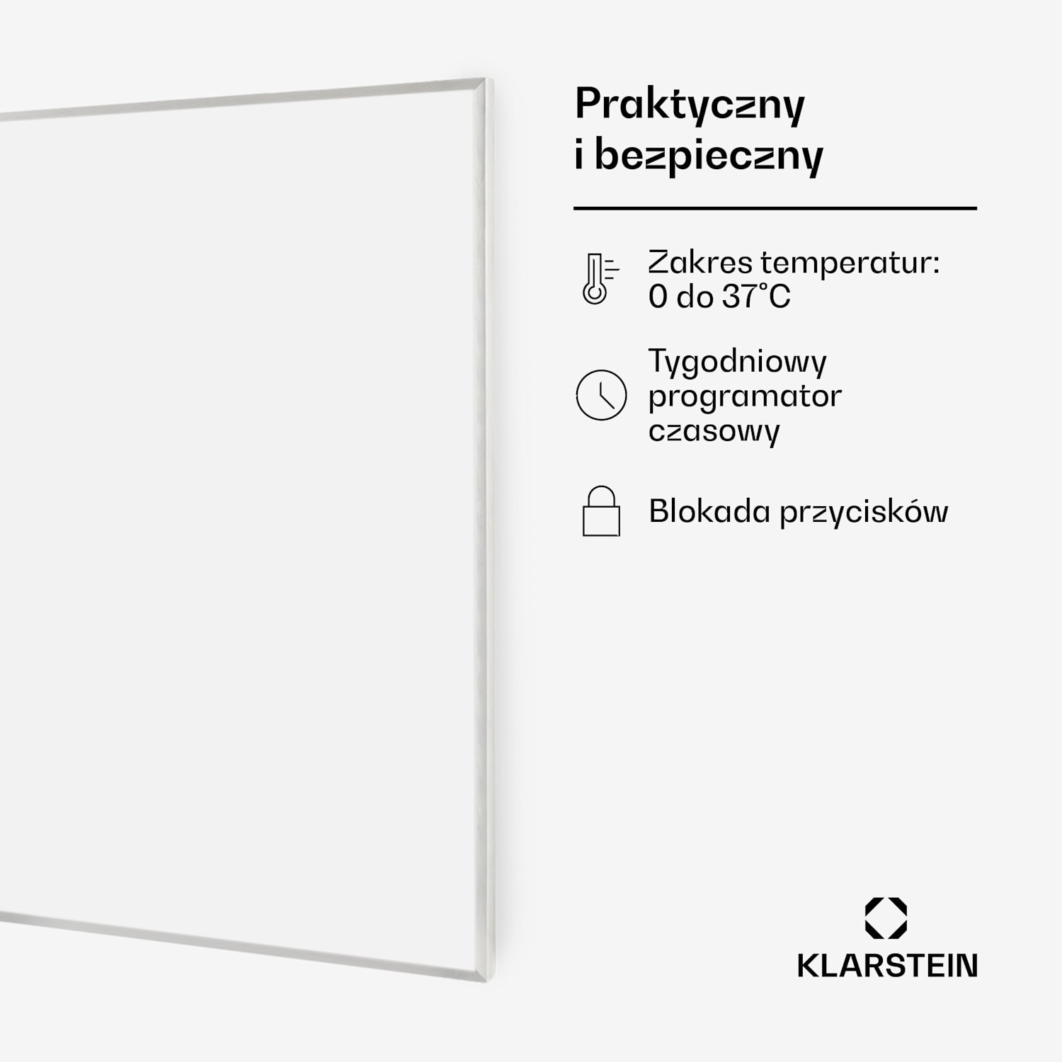 Wonderwall 720 Smart, panel grzewczy na podczerwień, 120 x 60 cm, 720 W, tygodniowy programator czasowy, IP24, biały 60 x 120 cm | 720 W | Tak | Biały